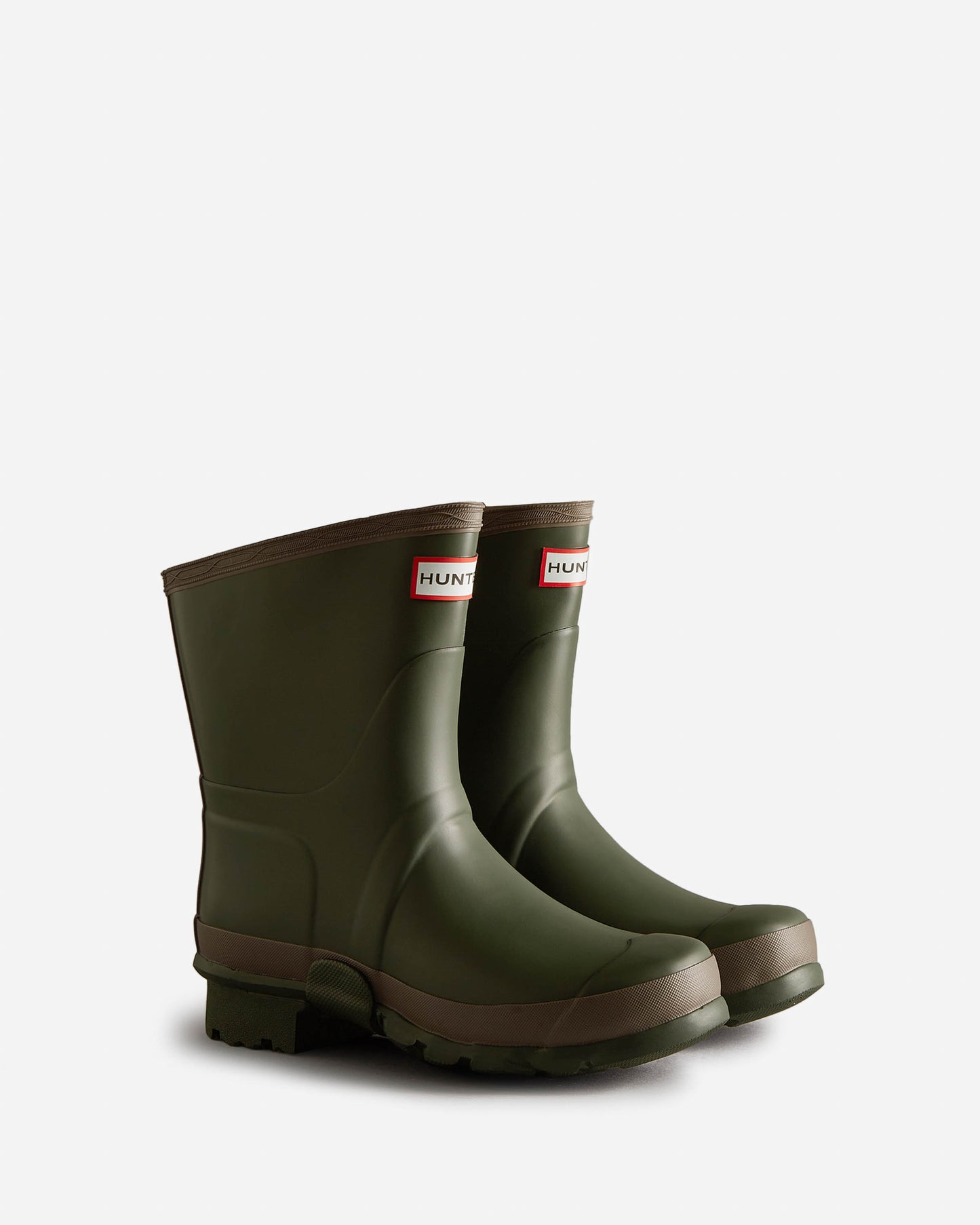 Hunter Womens Short Gardener Boot - Dark Olive/Clay