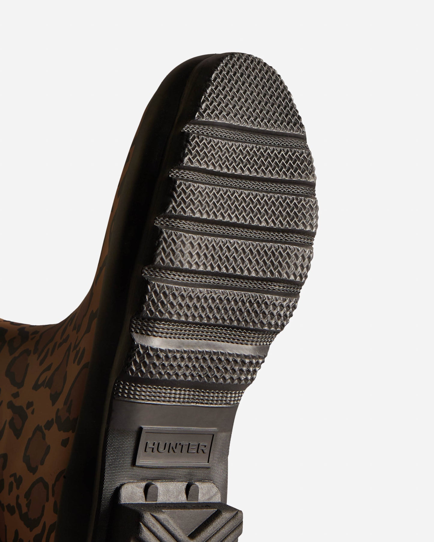 Hunter Womens Original Short Leopard Print Boot - Rich Tan/Saddle/Black