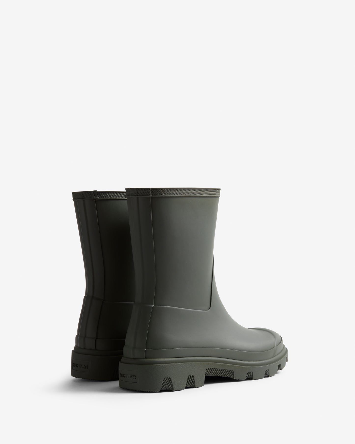 Hunter Unisex Downpour Short Boot - Dark Olive