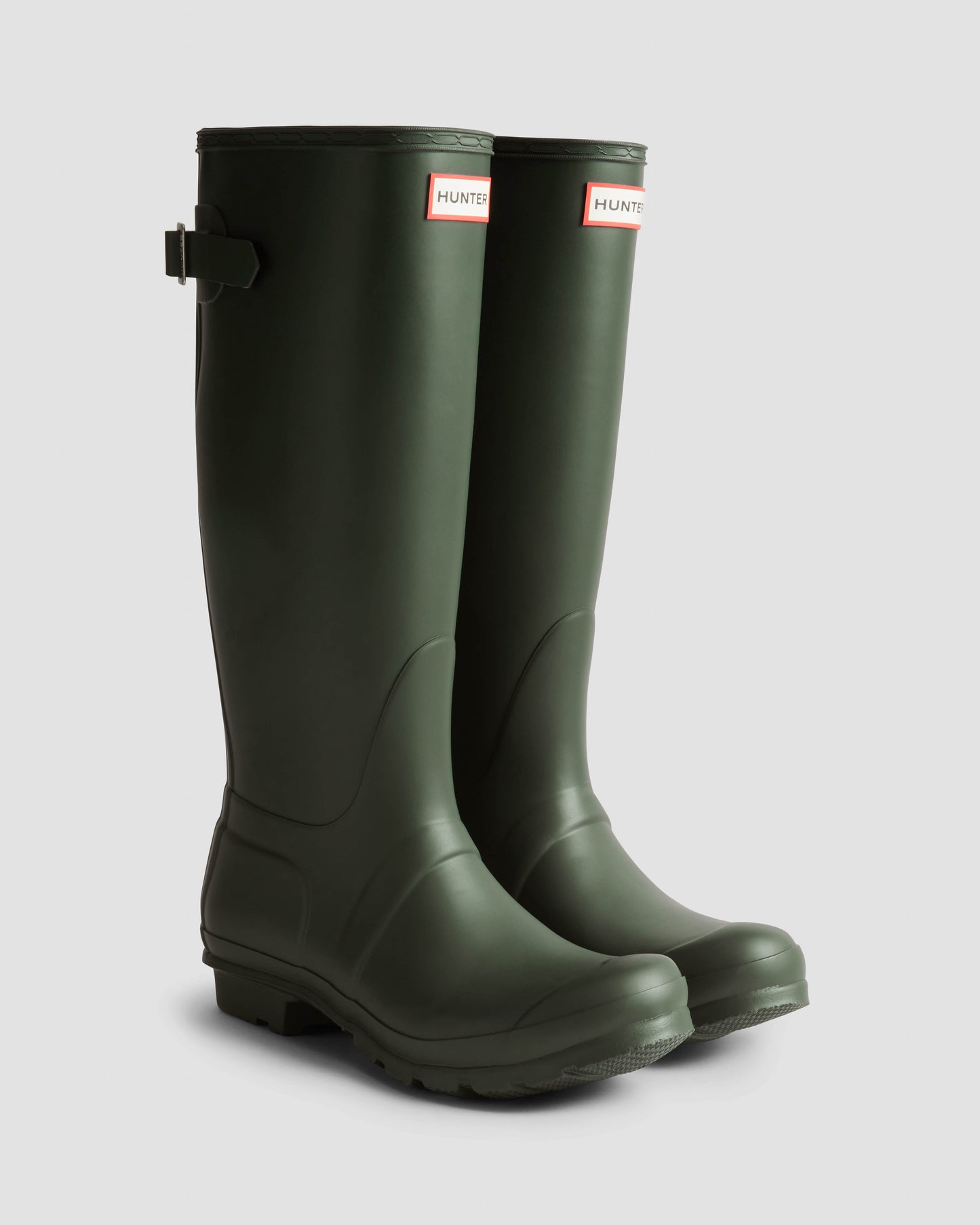 Hunter Original Tall Back Adjustable Womens Wellies - Dark Olive