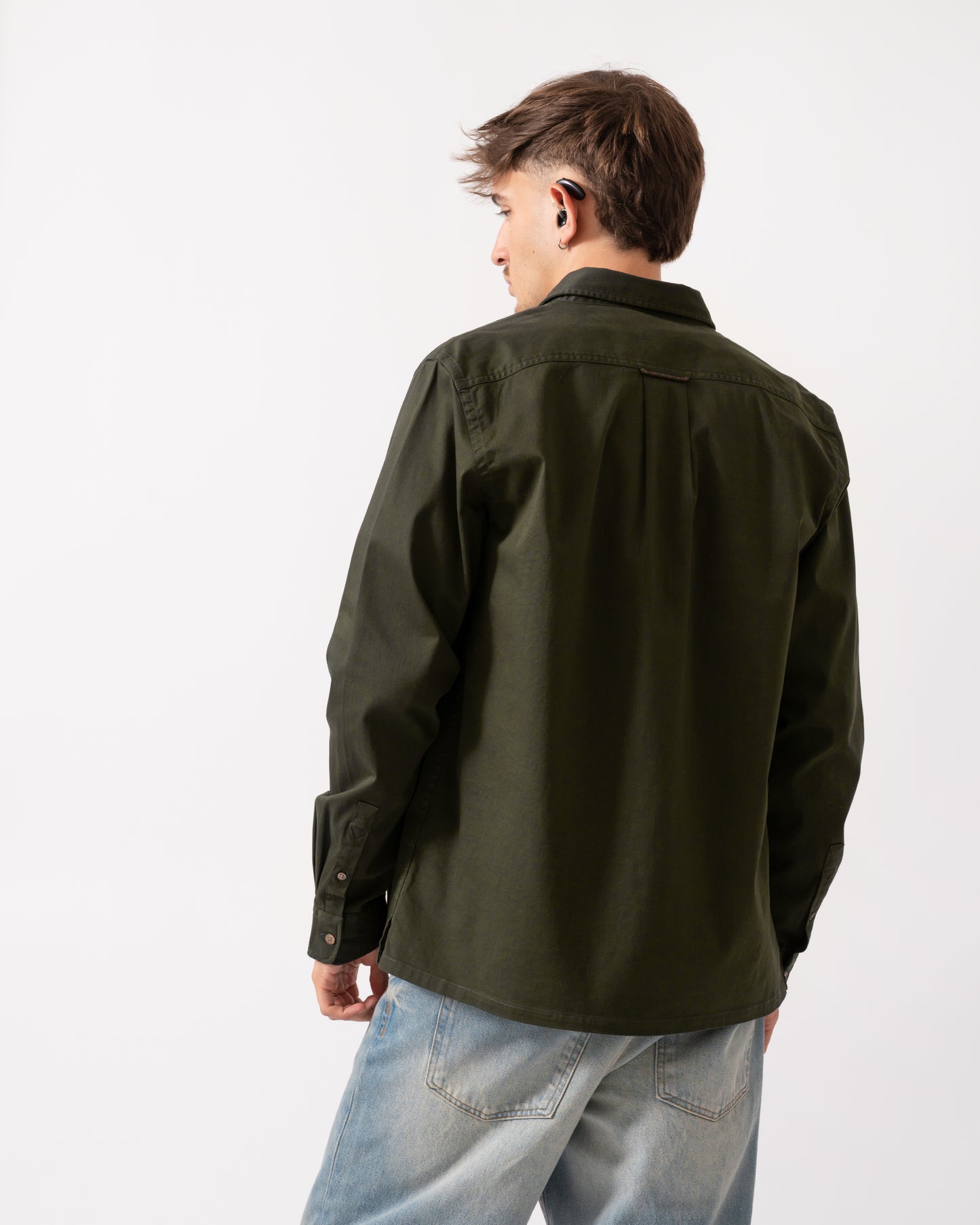 PS Paul Smith Mens Casual Fit Long Sleeve Shirt - 38 Bottle Green