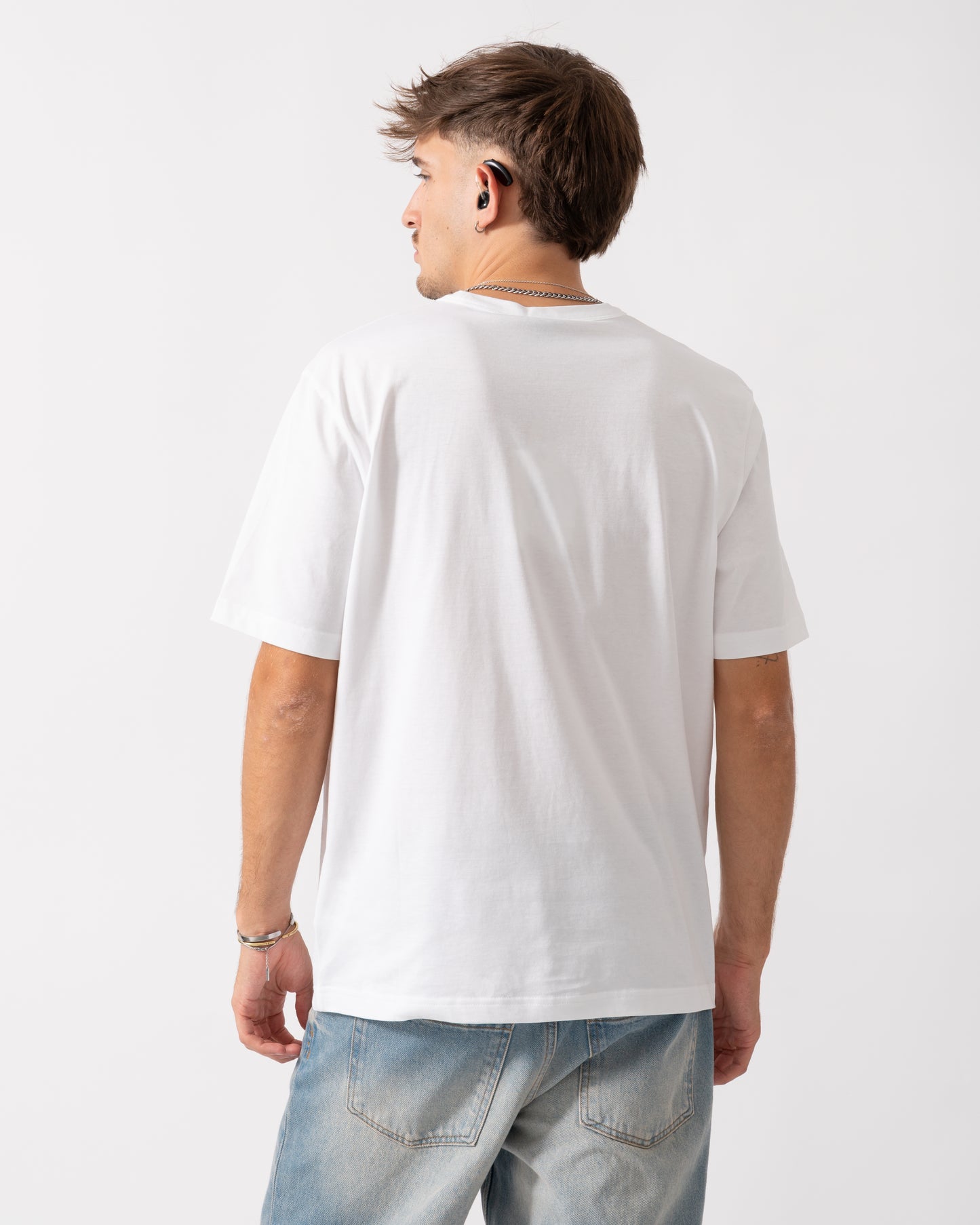 PS Paul Smith Mens Casual Fit Short Sleeve Flowers T-Shirt - 01 White