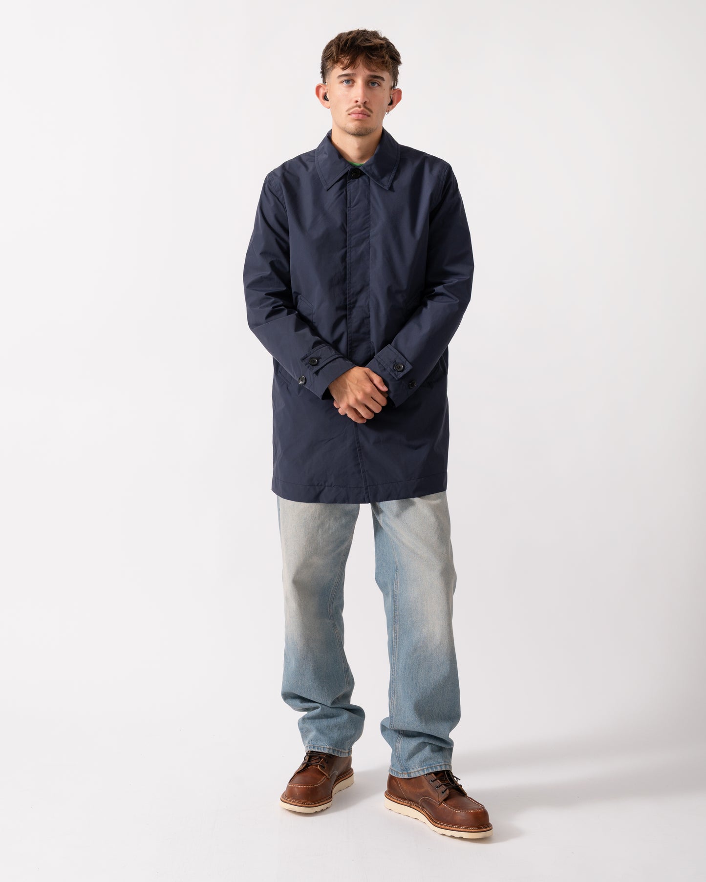 PS Paul Smith Mens Lined Mac - 49 Very Dark Navy