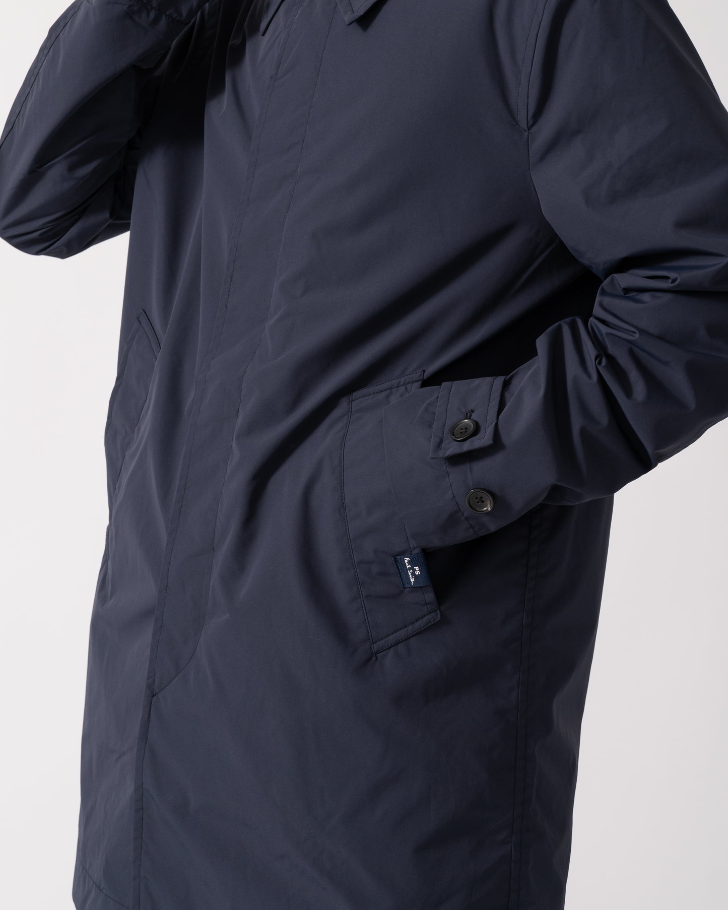 PS Paul Smith Mens Lined Mac - 49 Very Dark Navy