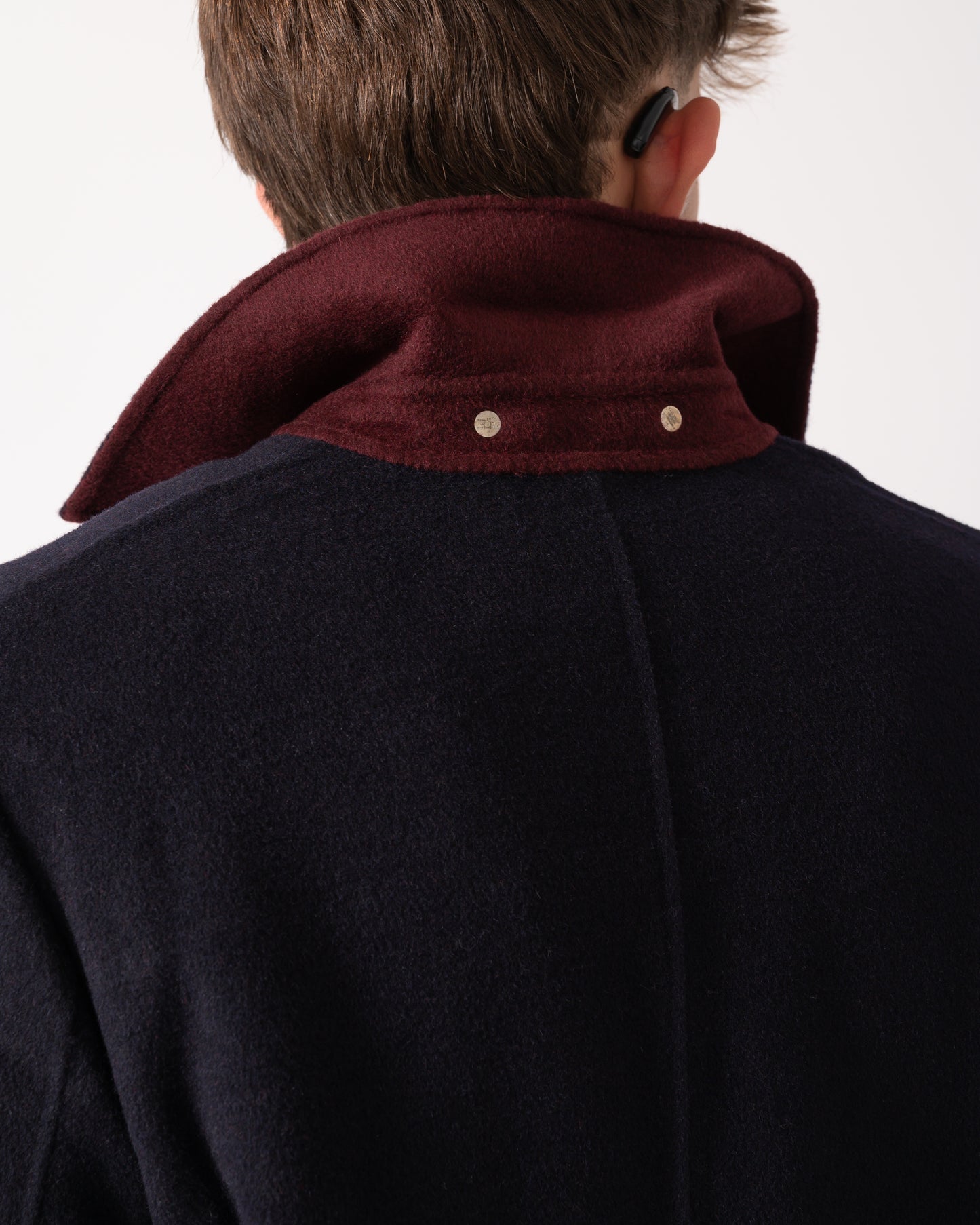 PS Paul Smith Mens Double-Face Wool-Blend Overcoat - 49 Very Dark Navy