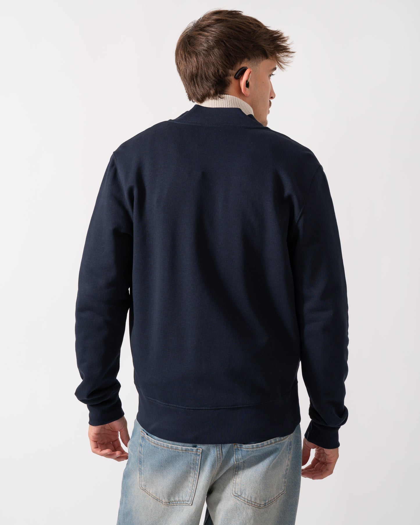 PS Paul Smith Mens Zip Bomber with Zebra Logo - 49 Very Dark Navy