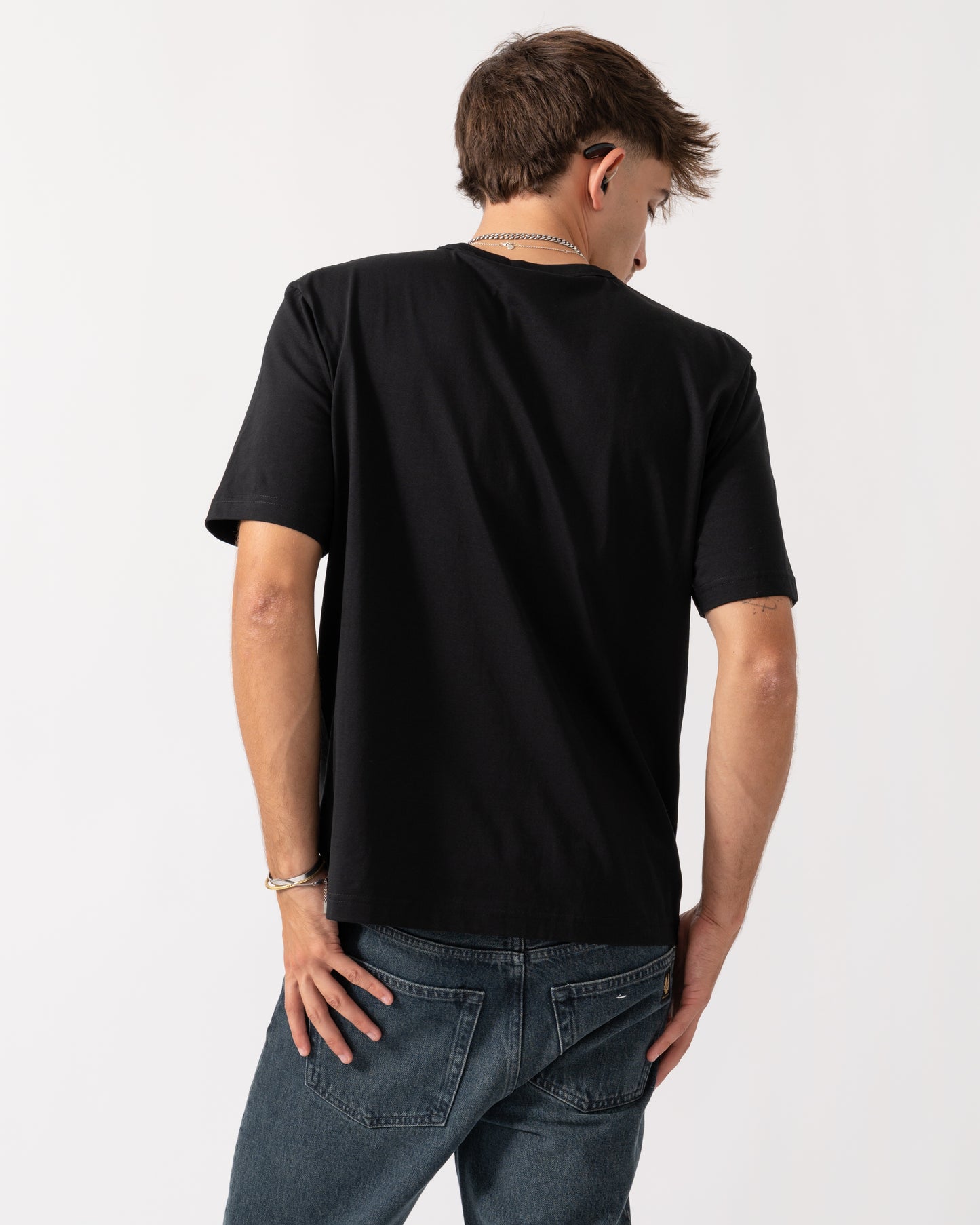 PS Paul Smith Mens Casual Fit Short Sleeve PS Stripe T-Shirt - 79 Black