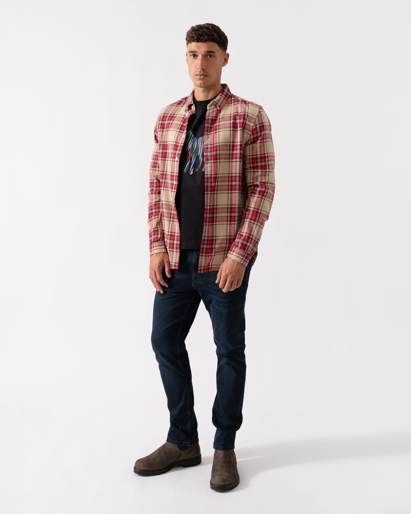 PS Paul Smith Mens Long Sleeve Tailored Fit Button Down Collar Shirt M2R-599R-T22491 - 62 Tan