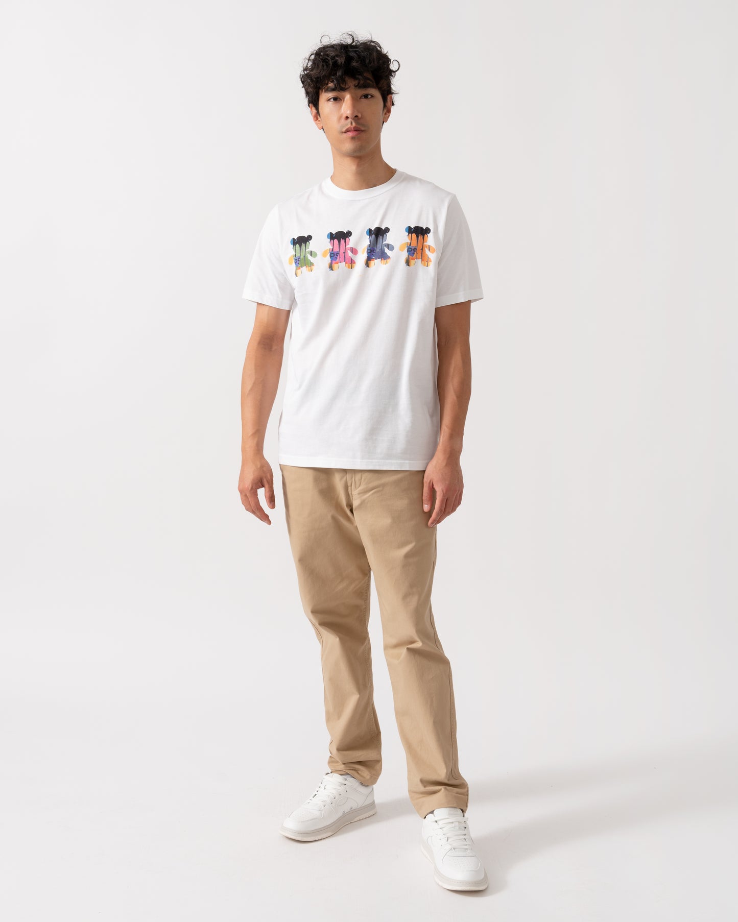 PS Paul Smith Mens Reg Fit Short Sleeve Multi Teddy T-Shirt