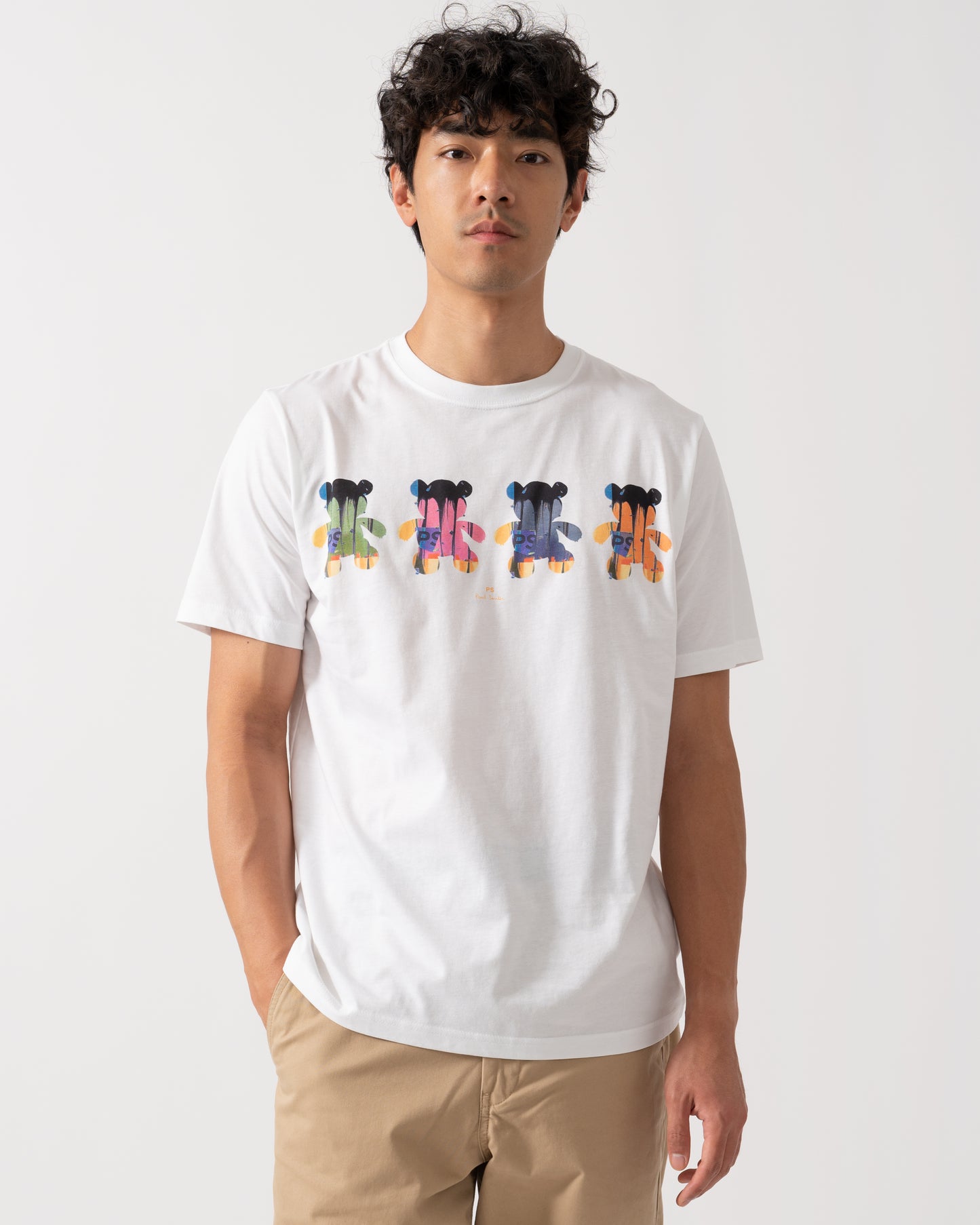 PS Paul Smith Mens Reg Fit Short Sleeve Multi Teddy T-Shirt