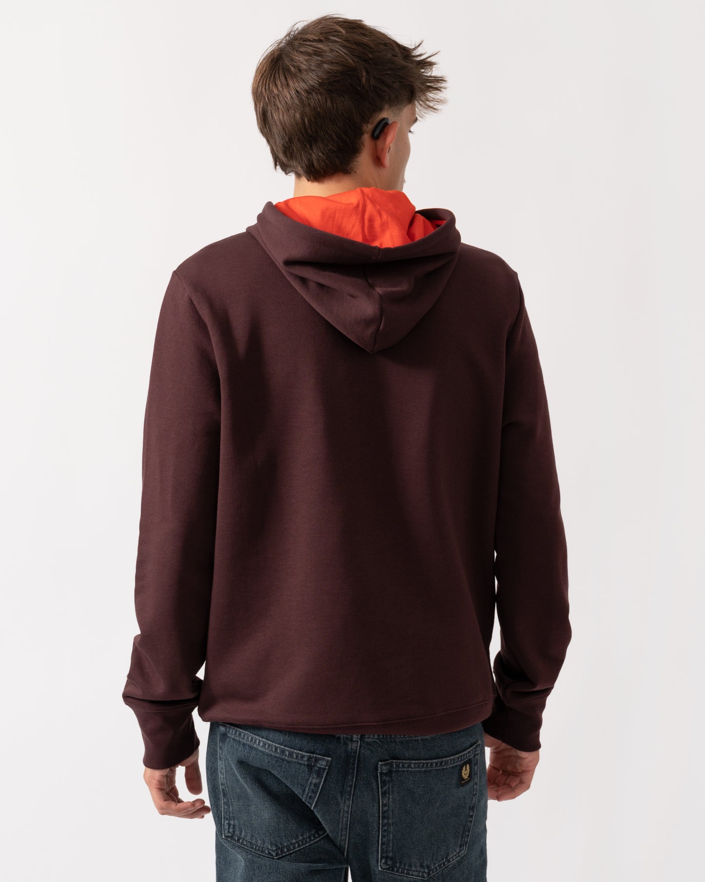 PS Paul Smith Mens Reg Fit Zebra Hoodie - 29A Very Dk Red
