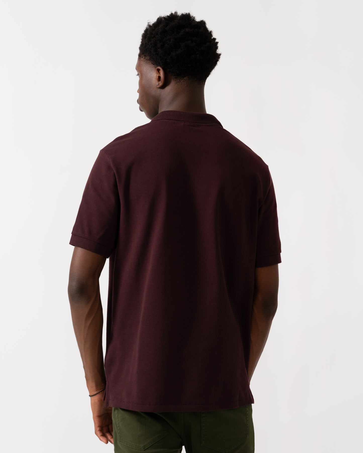 PS Paul Smith Mens Regular Fit Short Sleeve Zebra Polo Shirt - 29B Dark Red