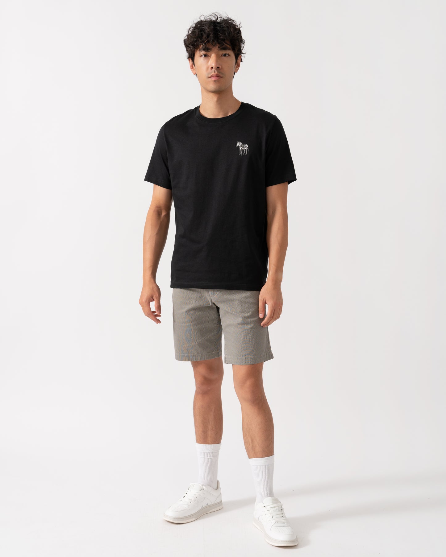 PS Paul Smith Mens Regular Fit Simple Zebra T-Shirt - 79 Black
