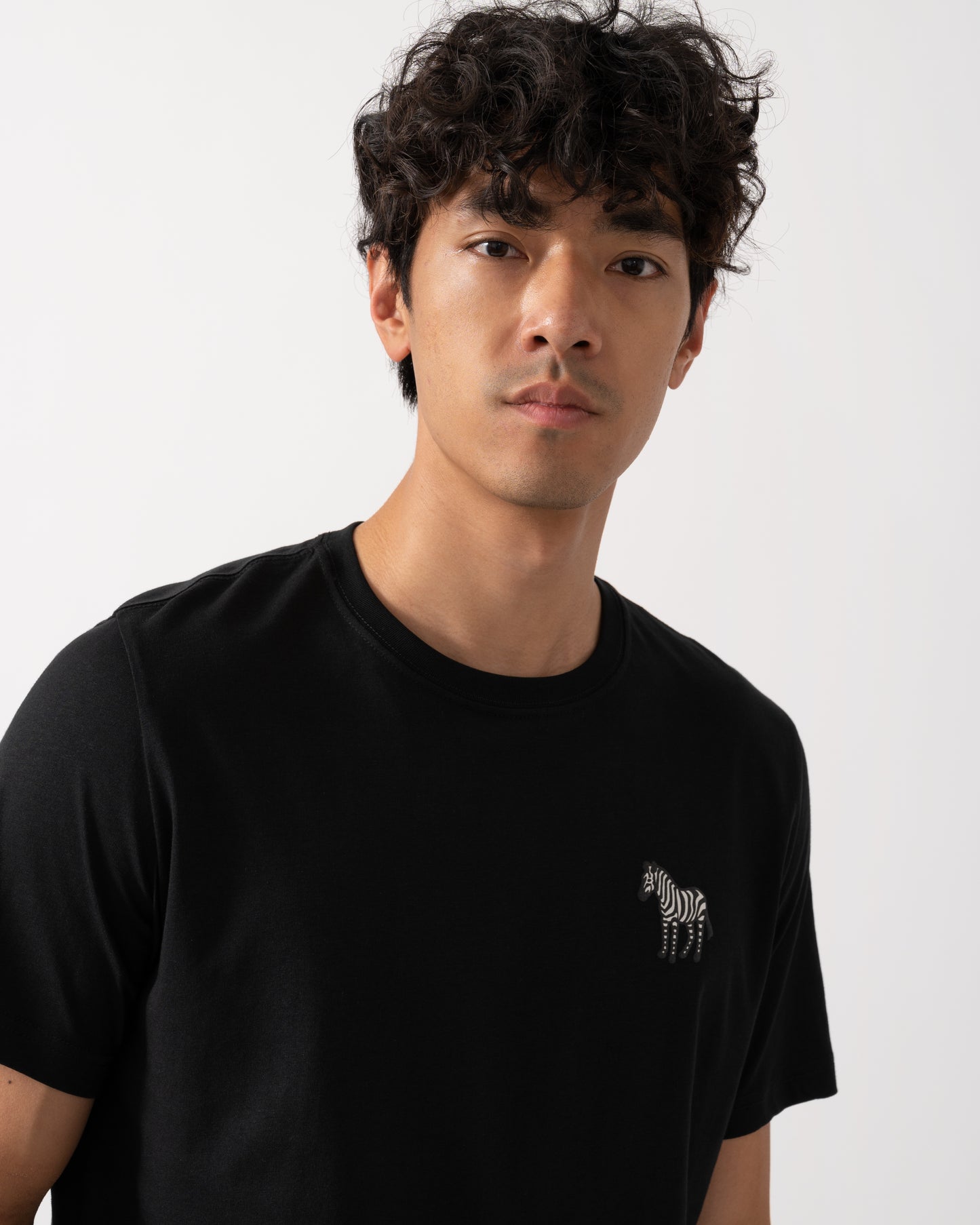 PS Paul Smith Mens Regular Fit Simple Zebra T-Shirt - 79 Black