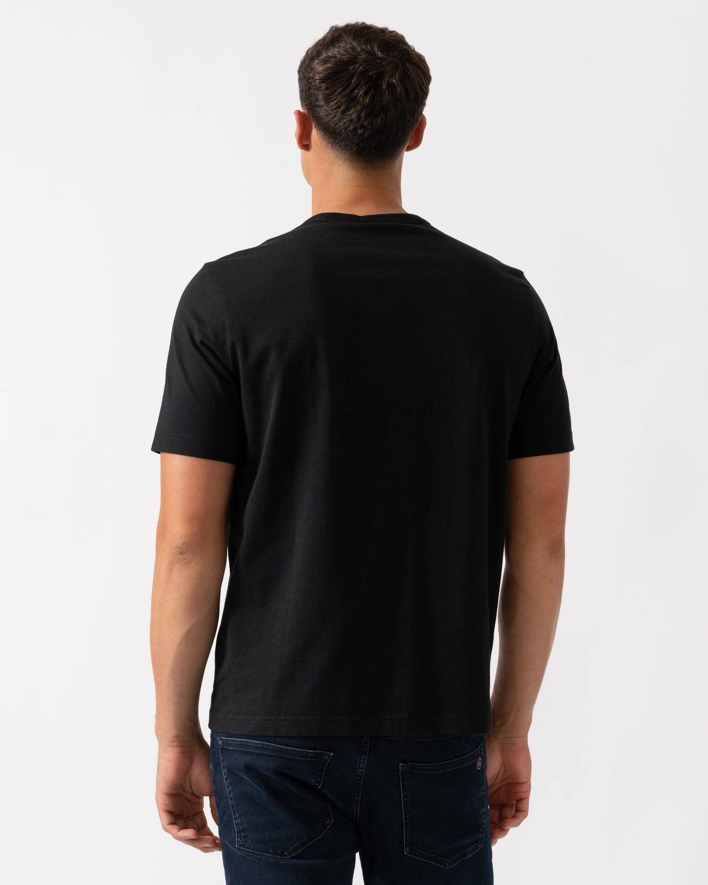 PS Paul Smith Mens Short Sleeve Zebra Col Stripe T-Shirt - 79 Black
