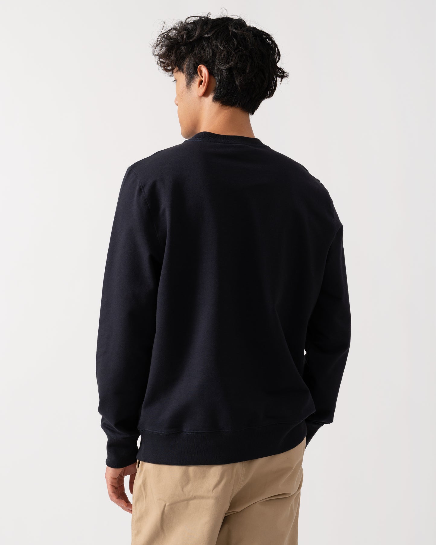 PS Paul Smith Mens Striped Signature Logo Sweatshirt - 49A Very Dark Navy