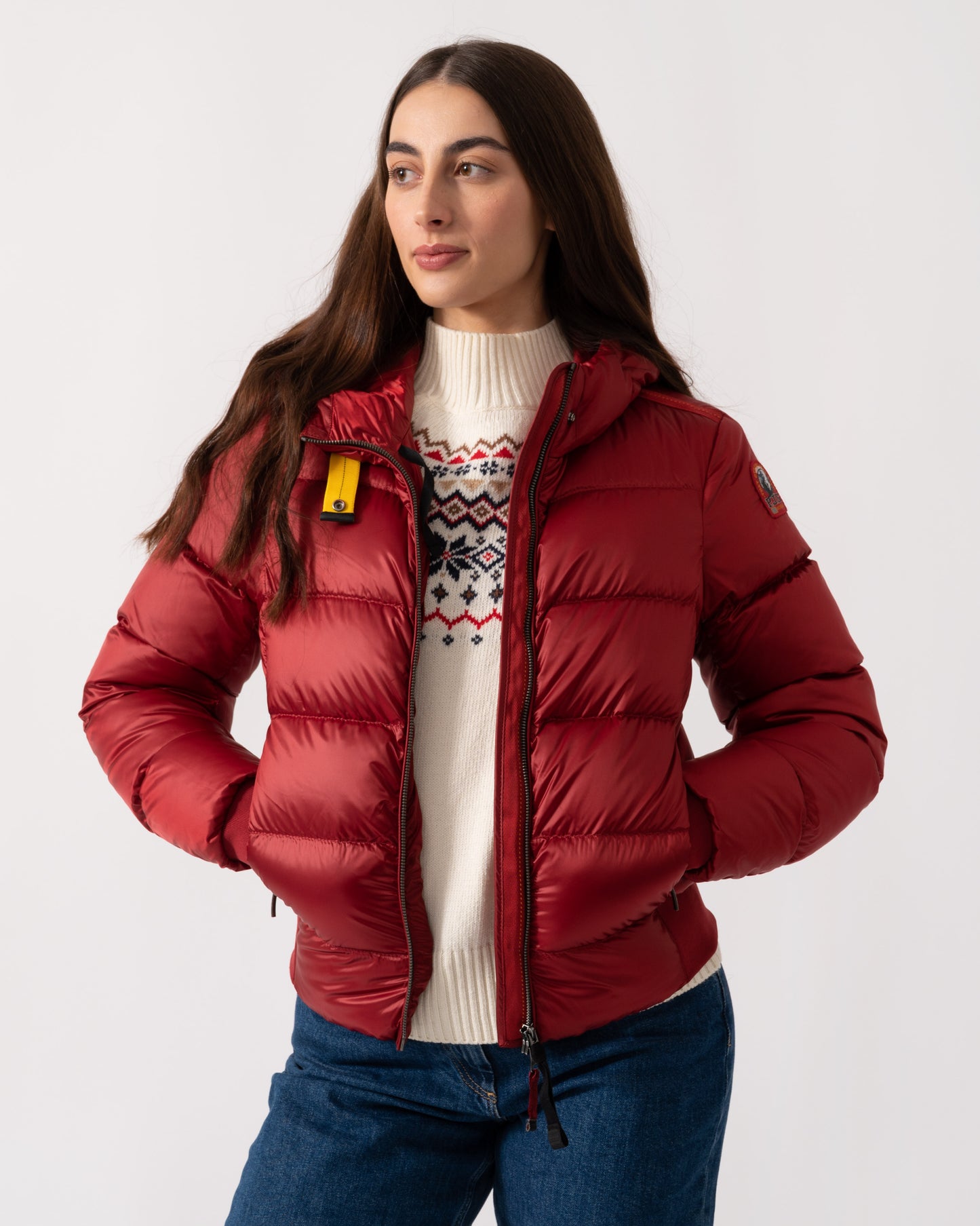 Parajumpers Mariah Womens Hooded Down Bomber - Rio Red 310