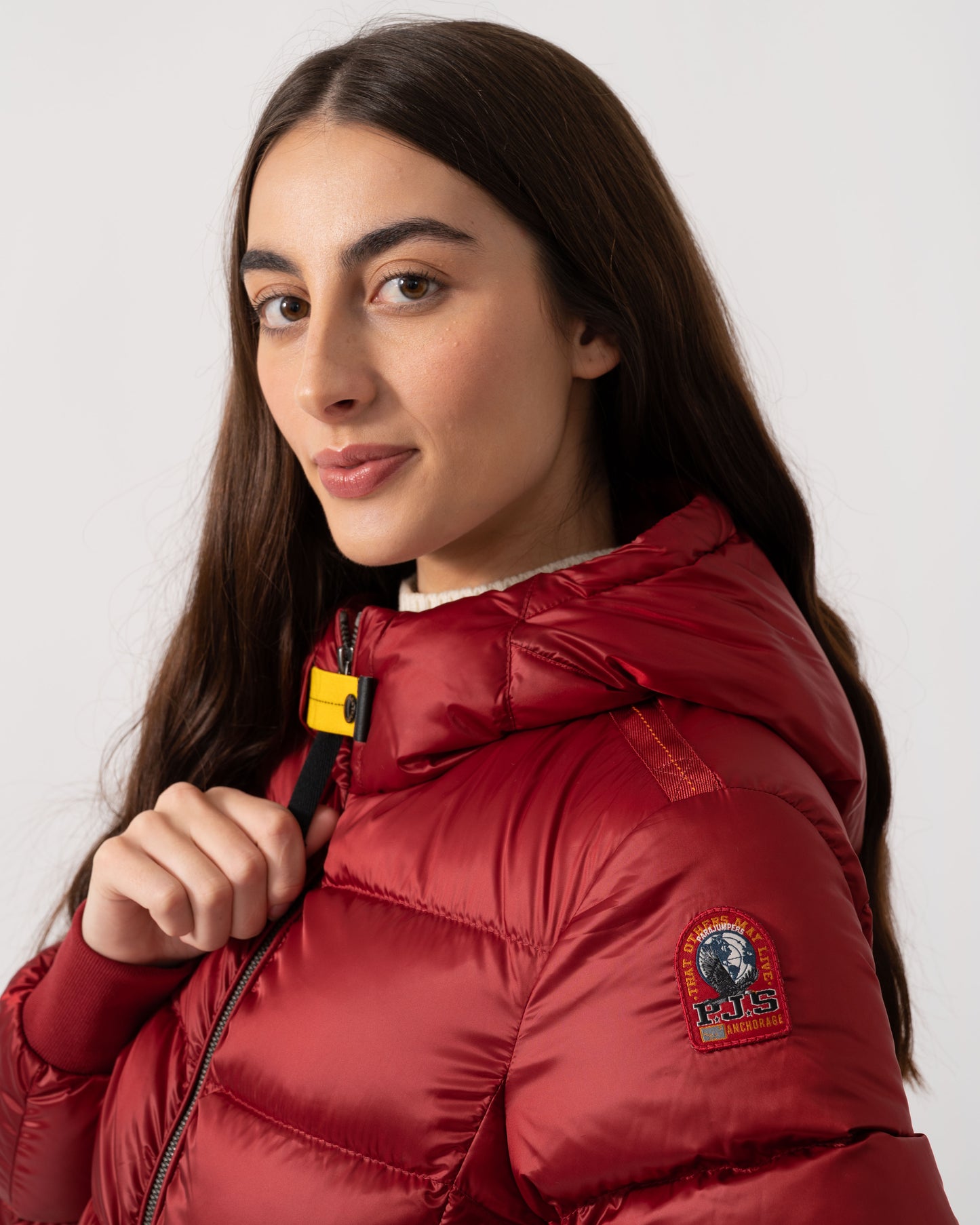 Parajumpers Mariah Womens Hooded Down Bomber - Rio Red 310