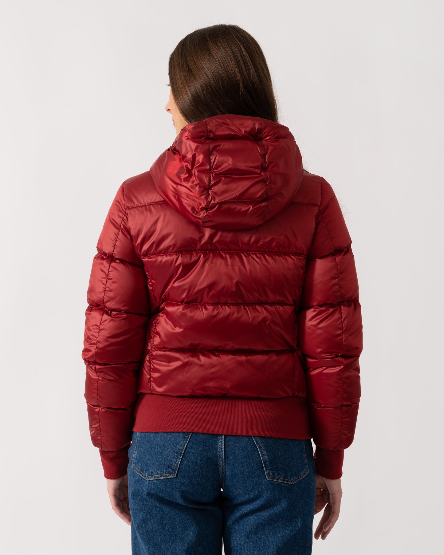 Parajumpers Mariah Womens Hooded Down Bomber - Rio Red 310