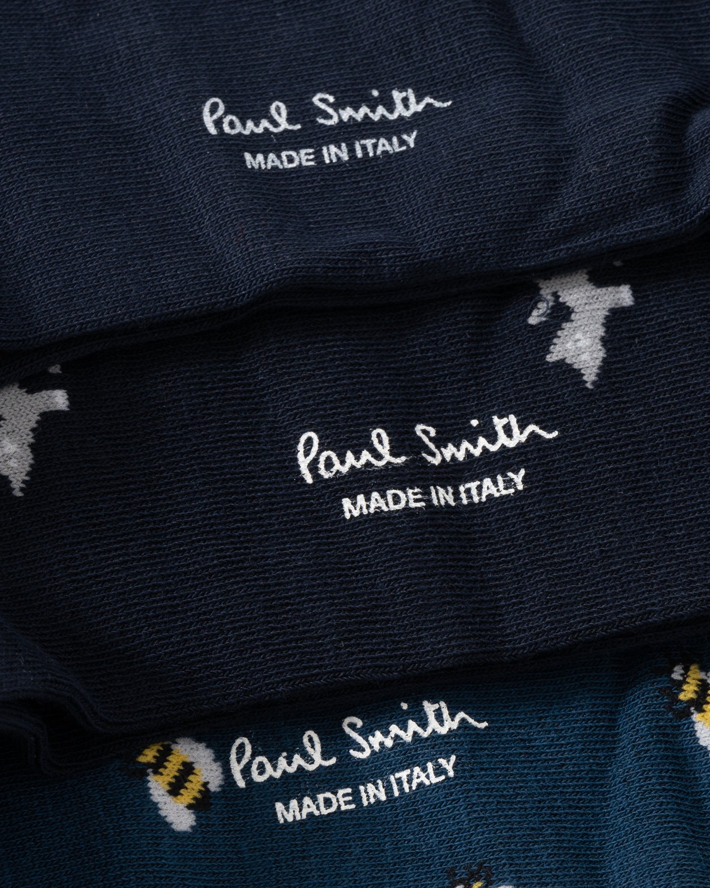 Paul Smith Mens 3-Pack Seas Navy Socks - 1A Mixed Plate 1
