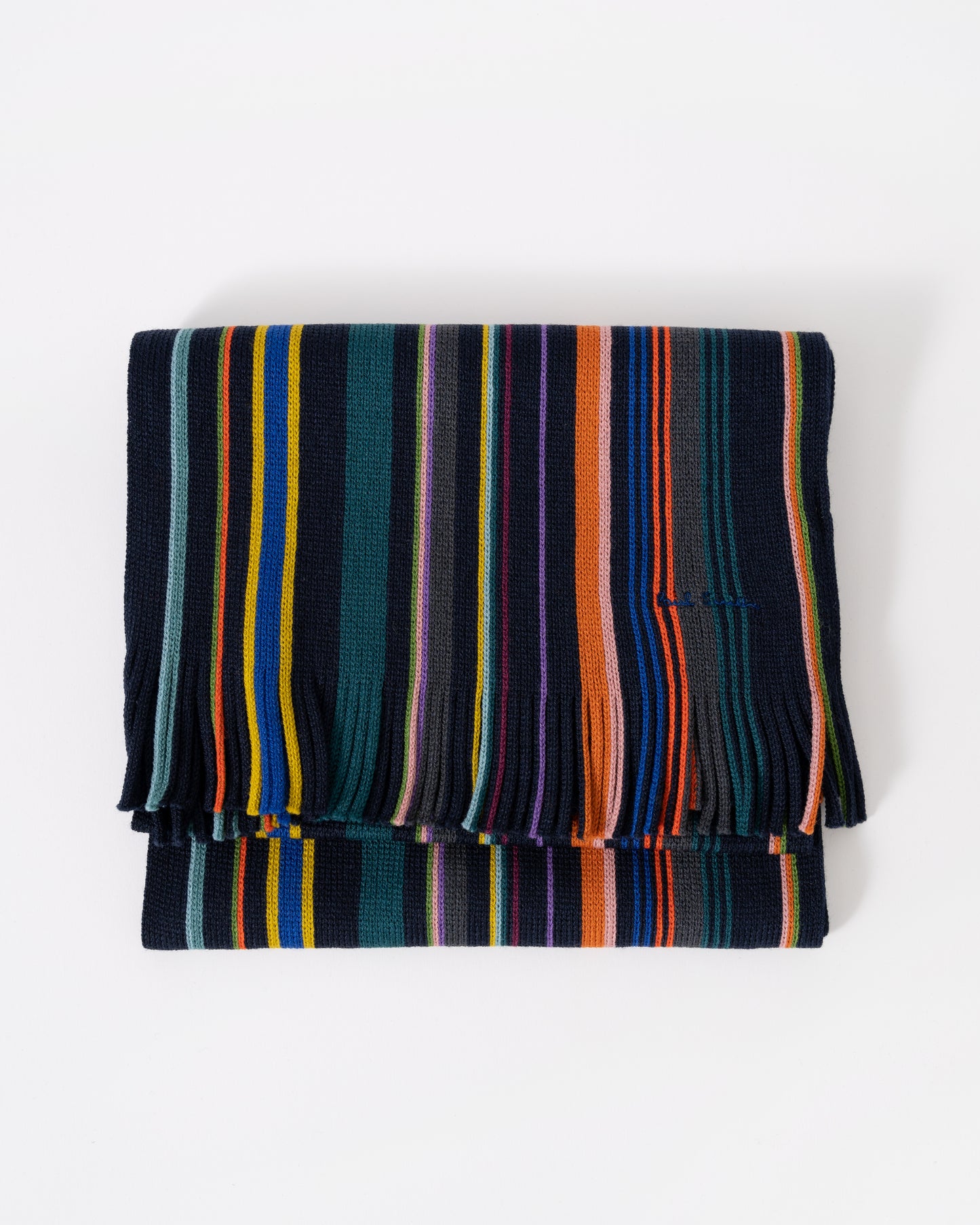 Paul Smith Mens Ivan Stripe Scarf - 47 Navy