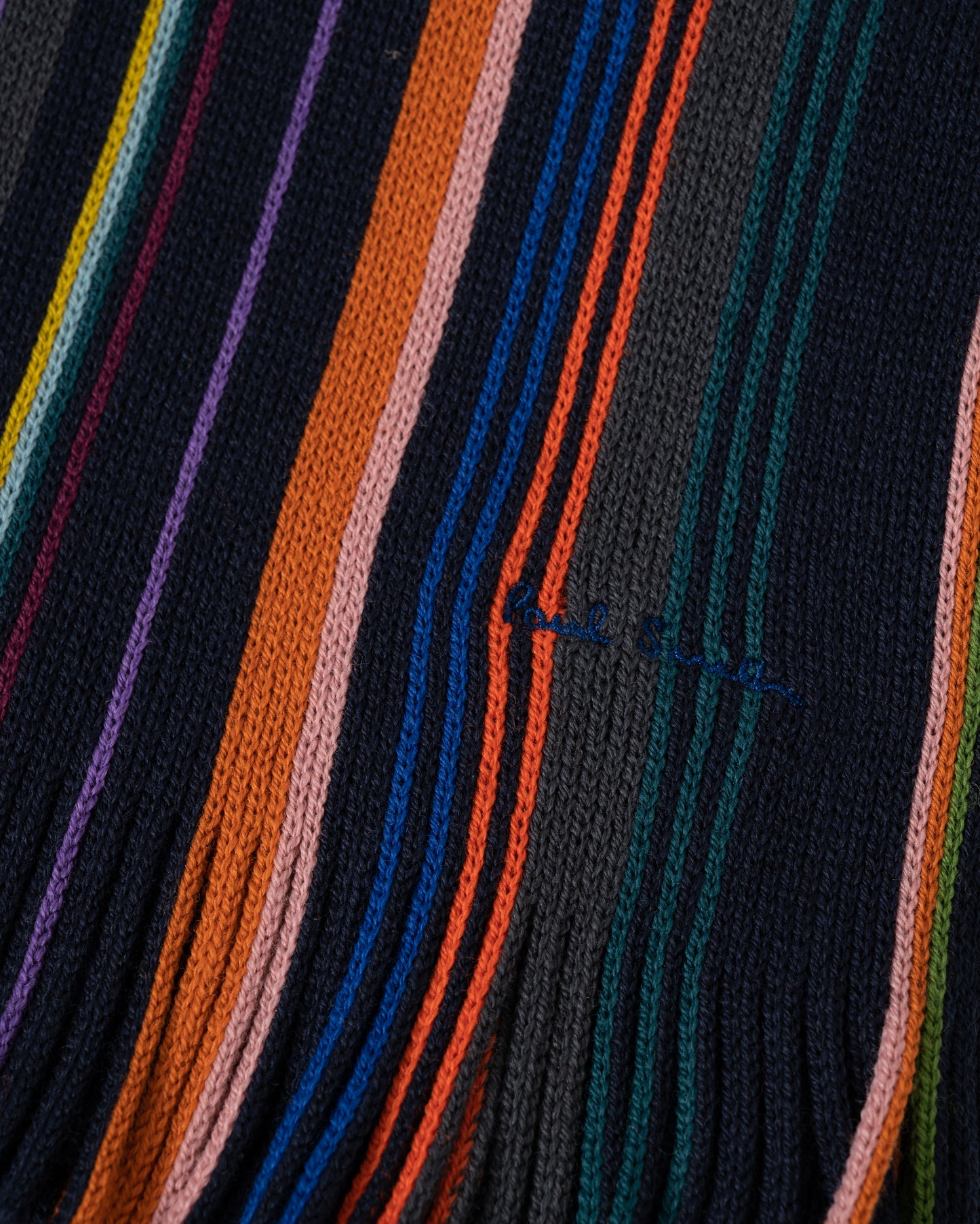 Paul Smith Mens Ivan Stripe Scarf - 47 Navy