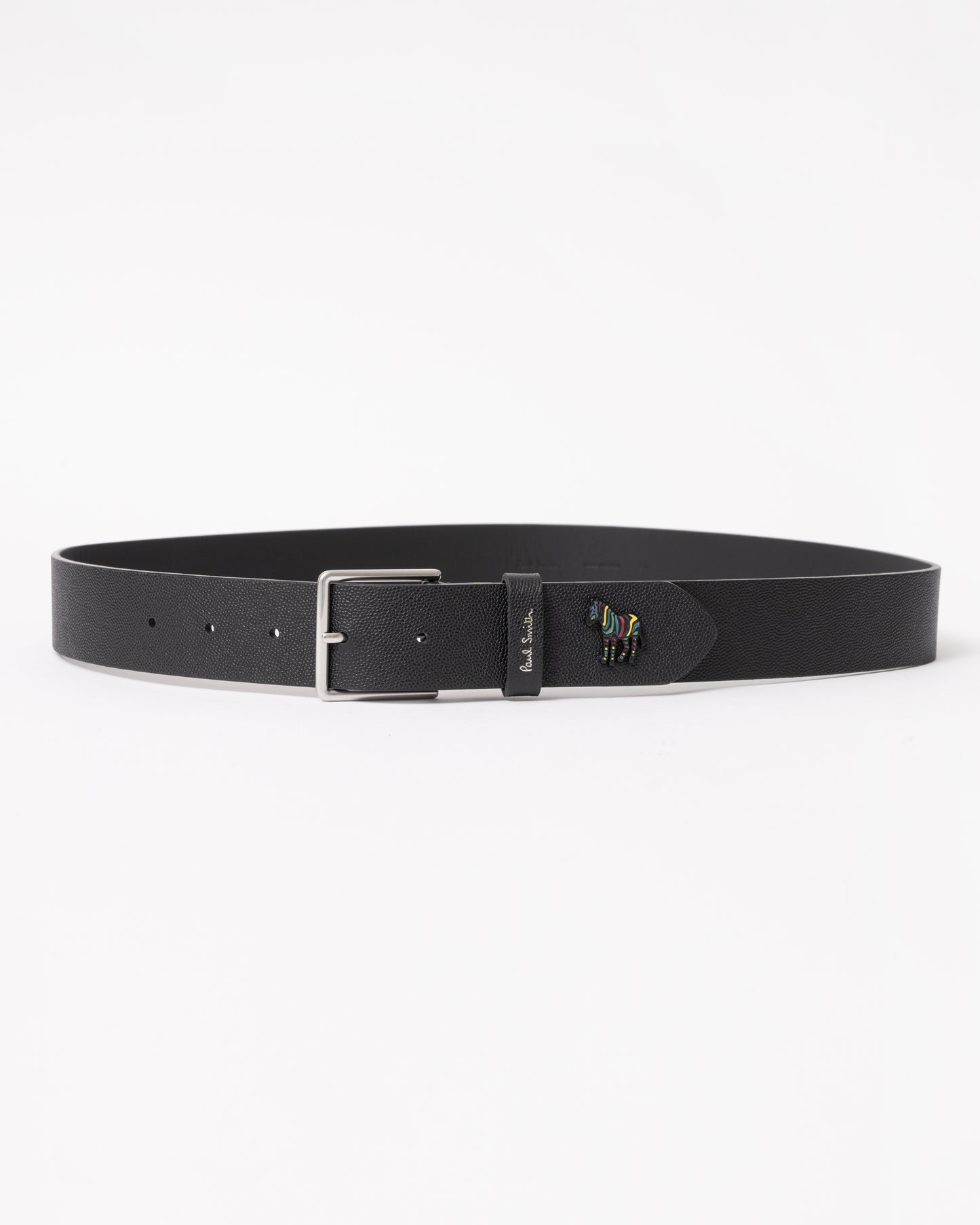 Paul Smith Mens Zebra Badge Belt - 79A Black