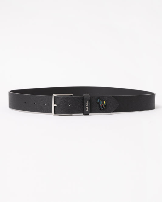 Paul Smith Mens Zebra Badge Belt - 79A Black