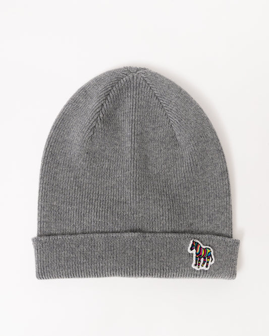 Paul Smith Mens Zebra Logo Beanie - 76 Slate