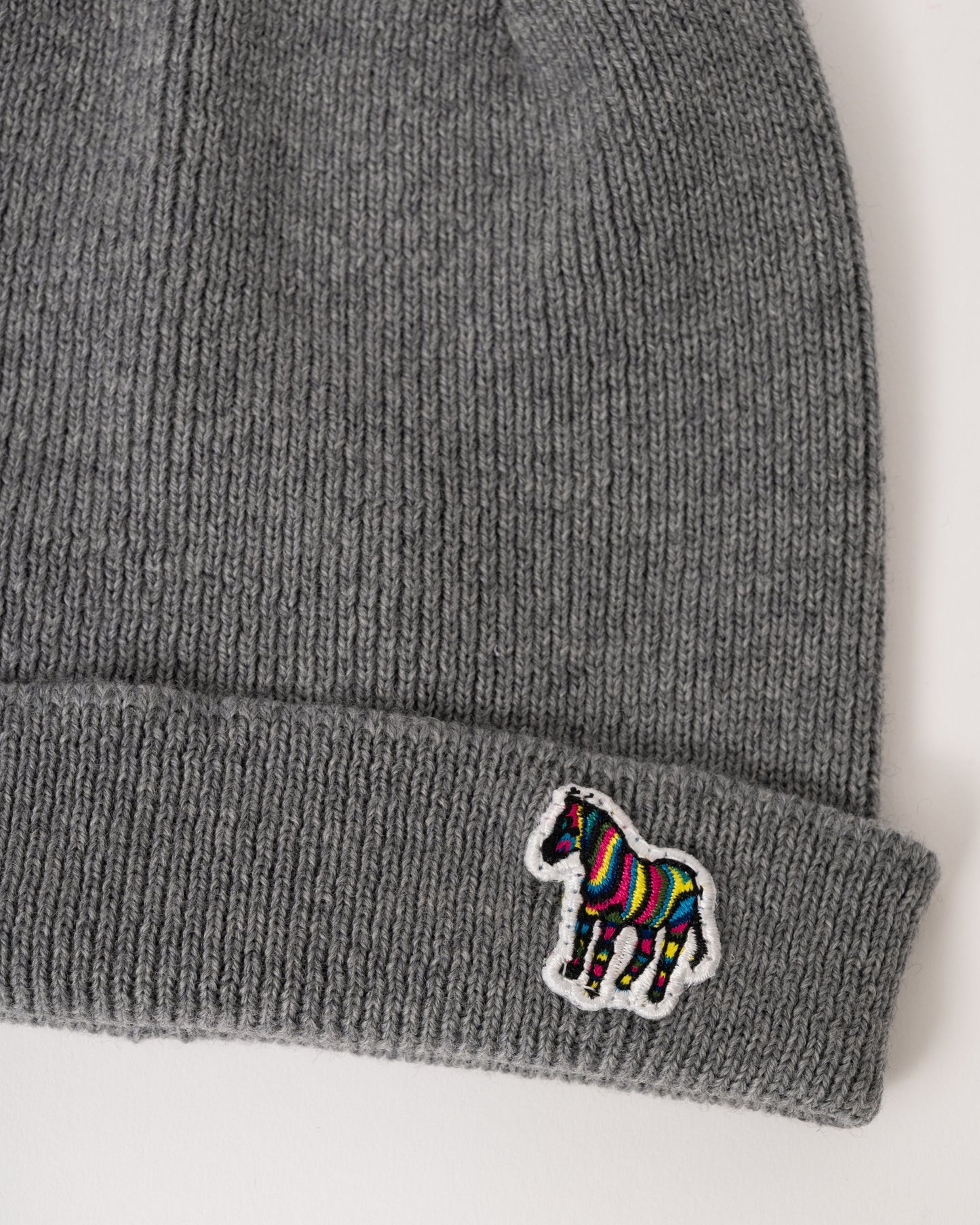 Paul Smith Mens Zebra Logo Beanie - 76 Slate