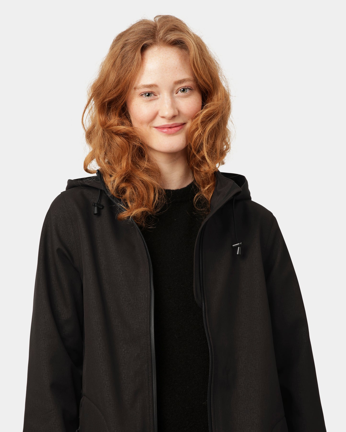 Ilse Jacobsen Rain Womens A-Line Softshell Raincoat - Black 001