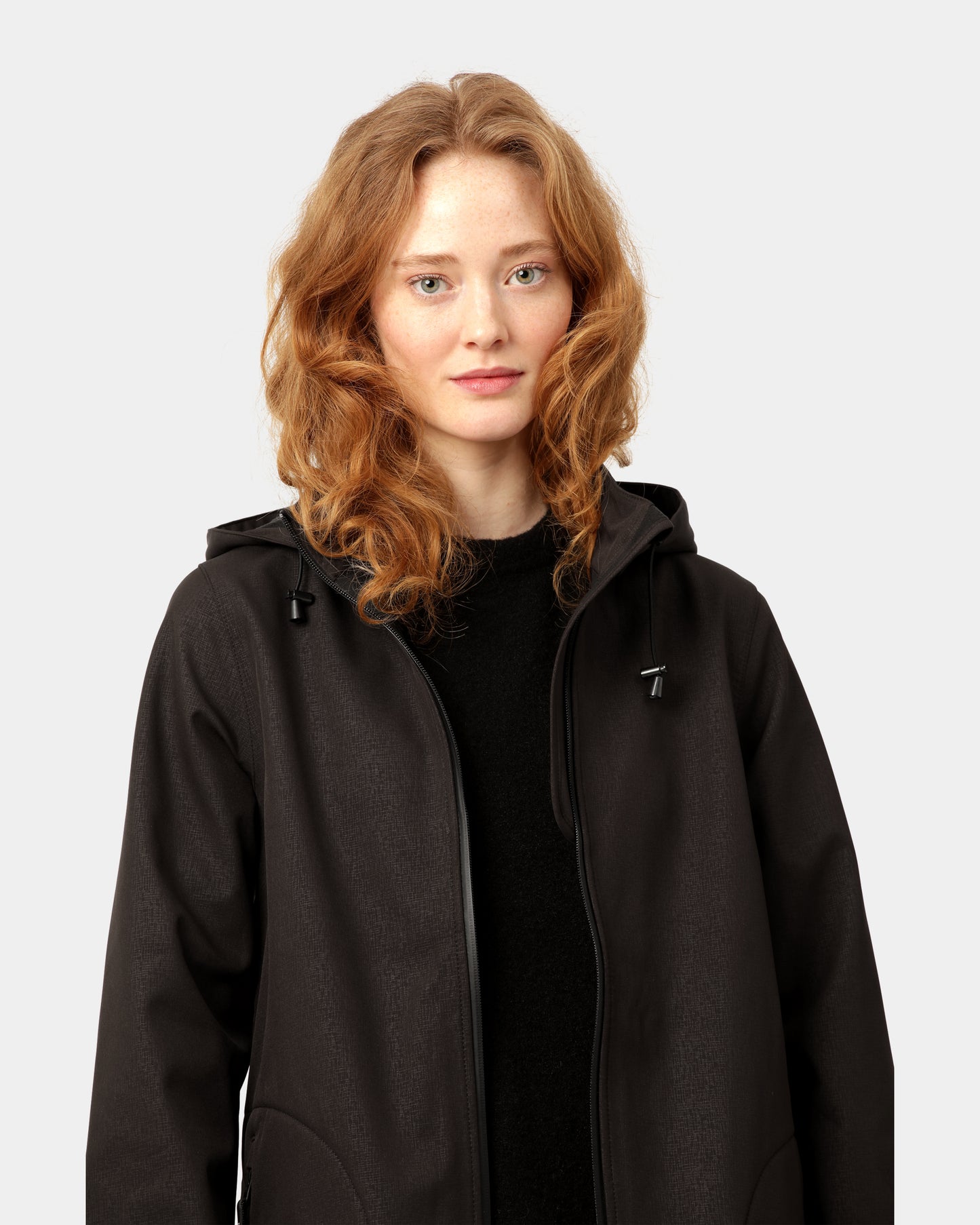 Ilse Jacobsen Rain Womens A-Line Softshell Raincoat - Black 001