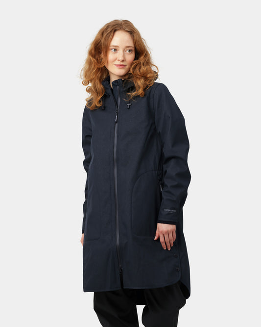 Ilse Jacobsen Rain Womens A-Line Softshell Raincoat - Dark Indigo 660