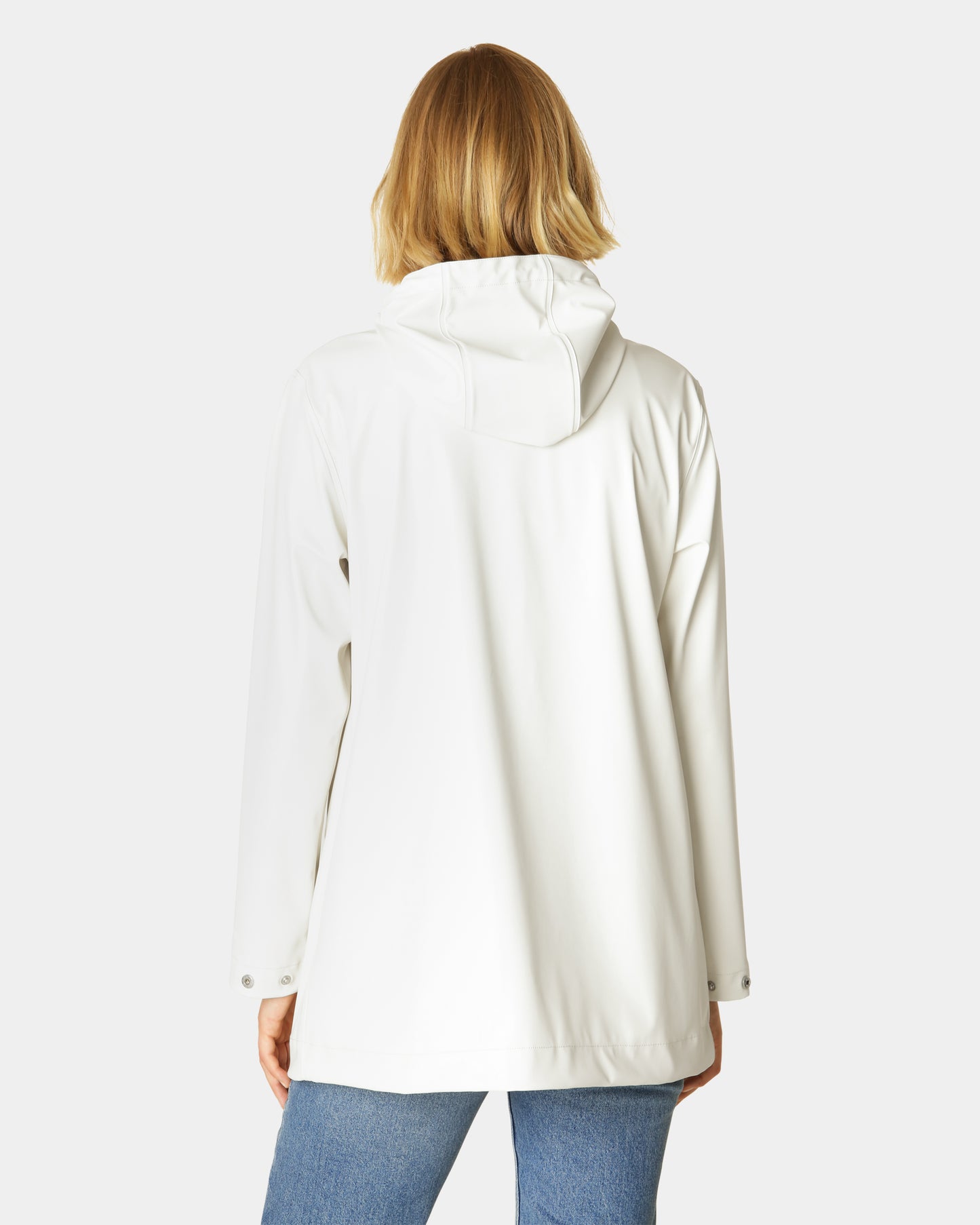 Ilse Jacobsen Rain Womens Short Rubberised Raincoat - Milk Creme 121