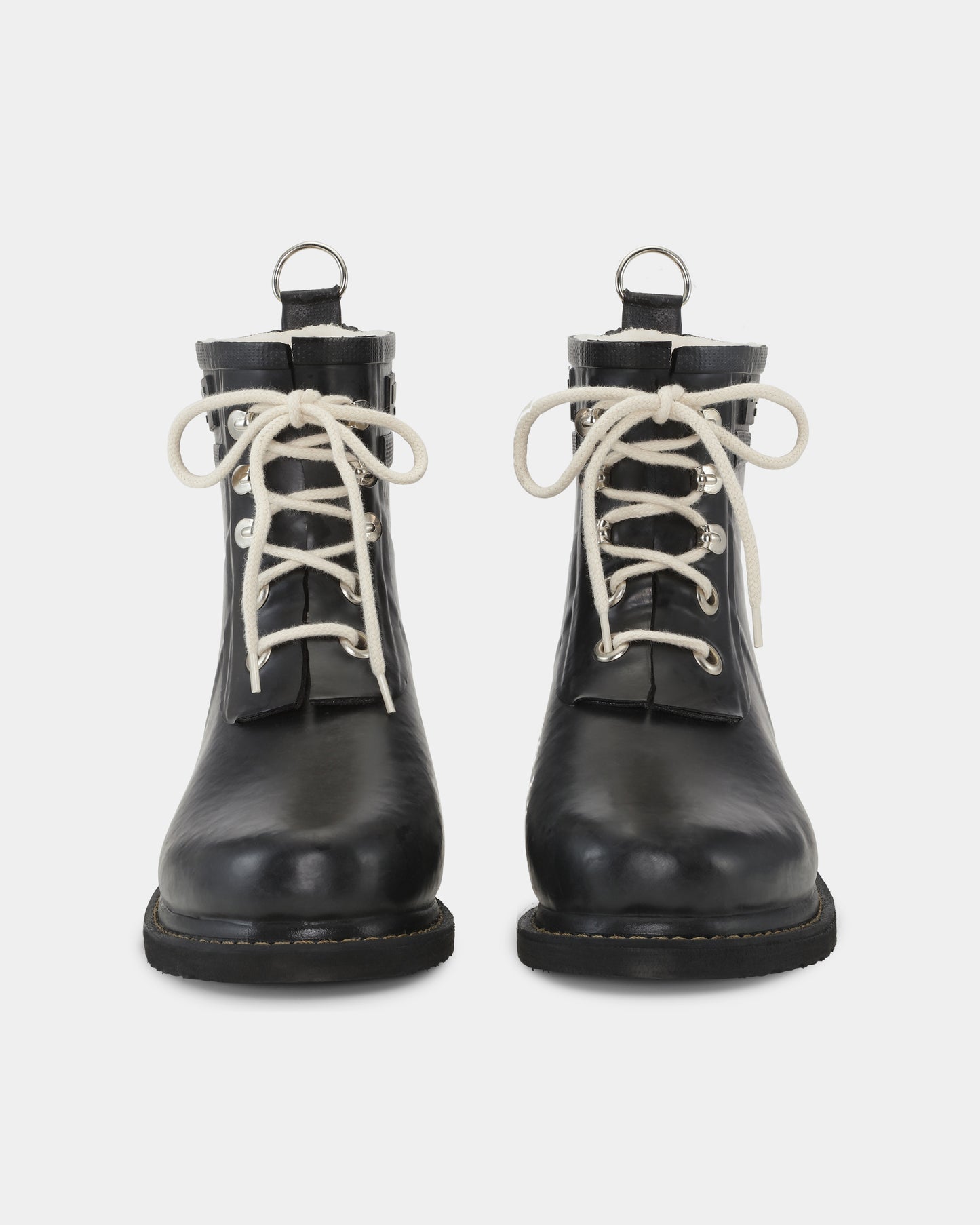 Ilse Jacobsen Rub Womens Laced Short Rubber Boots - Black 001