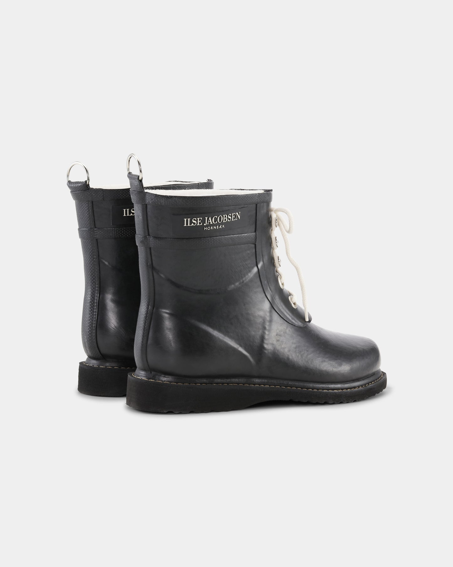 Ilse Jacobsen Rub Womens Laced Short Rubber Boots - Black 001