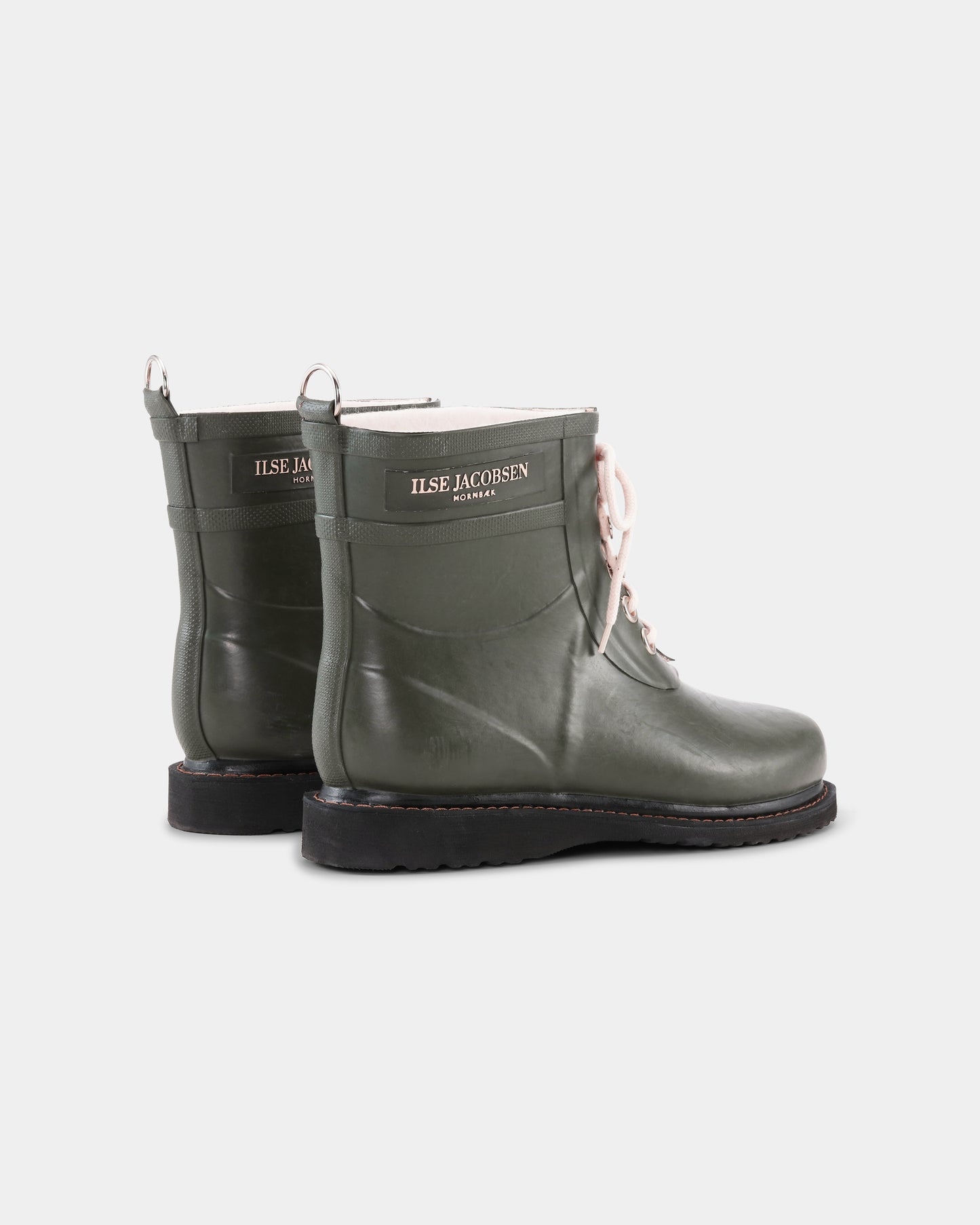 Ilse Jacobsen Rub Womens Laced Short Rubber Boots - Army 410