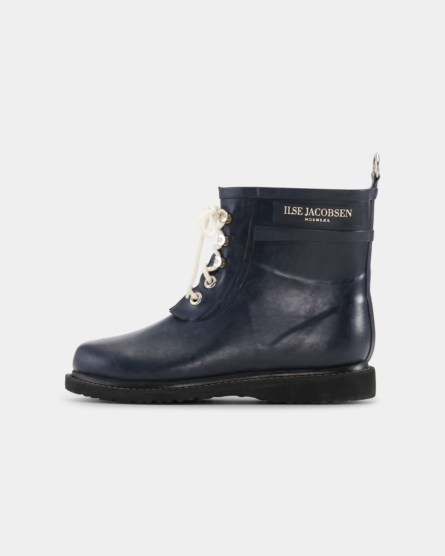 Ilse Jacobsen Rub Womens Laced Short Rubber Boots - Dark Indigo 660