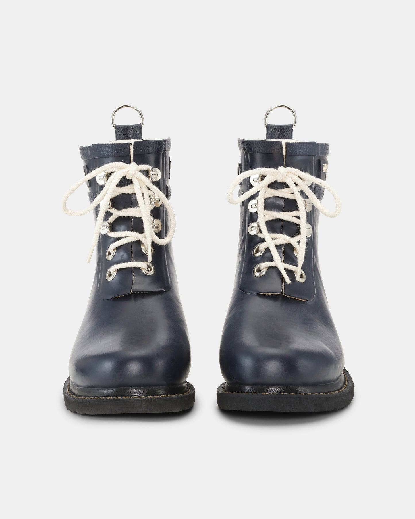 Ilse Jacobsen Rub Womens Laced Short Rubber Boots - Dark Indigo 660