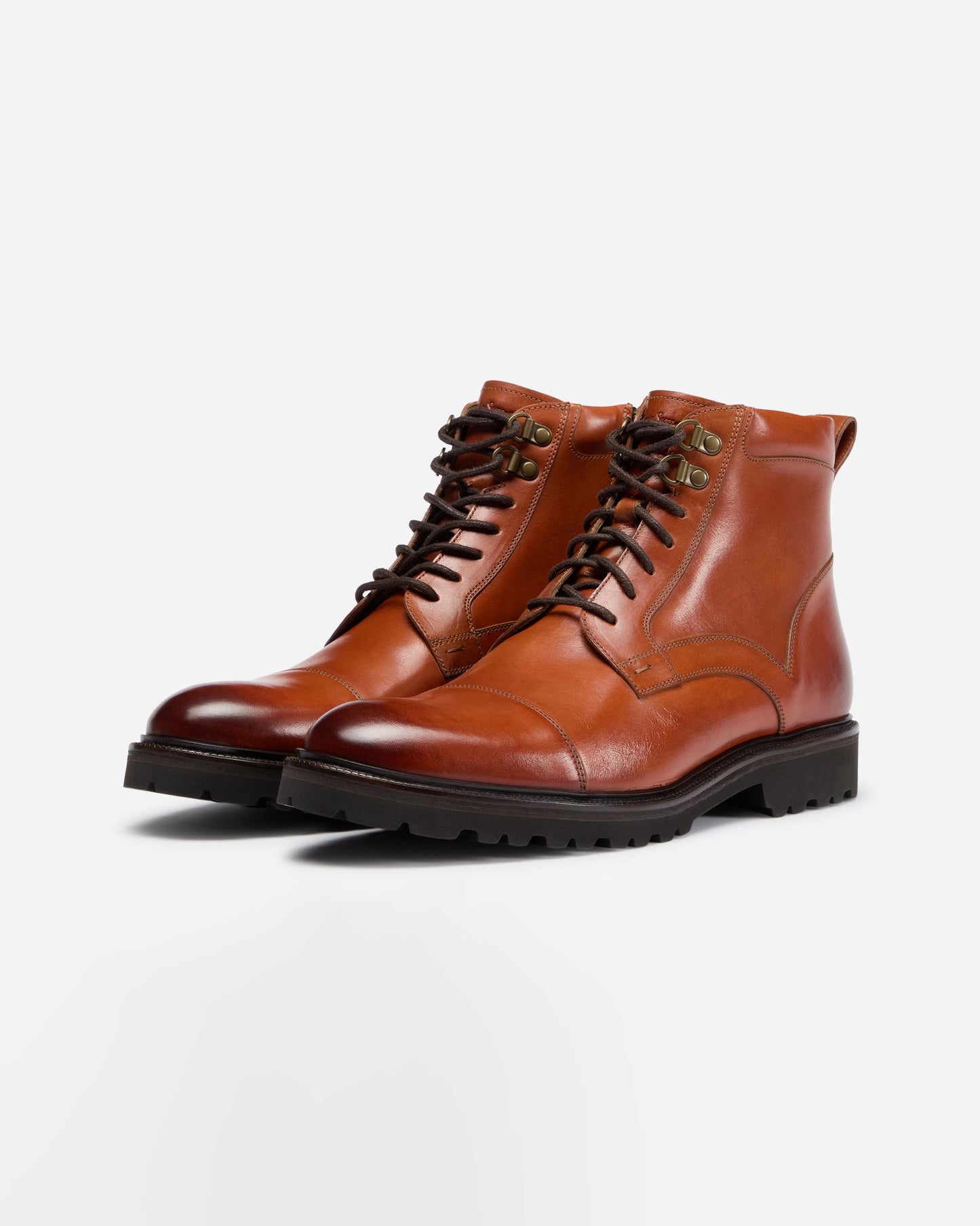 Oliver Sweeney Runcorn Mens Antiqued Calf Leather Brogue Boots - Tan