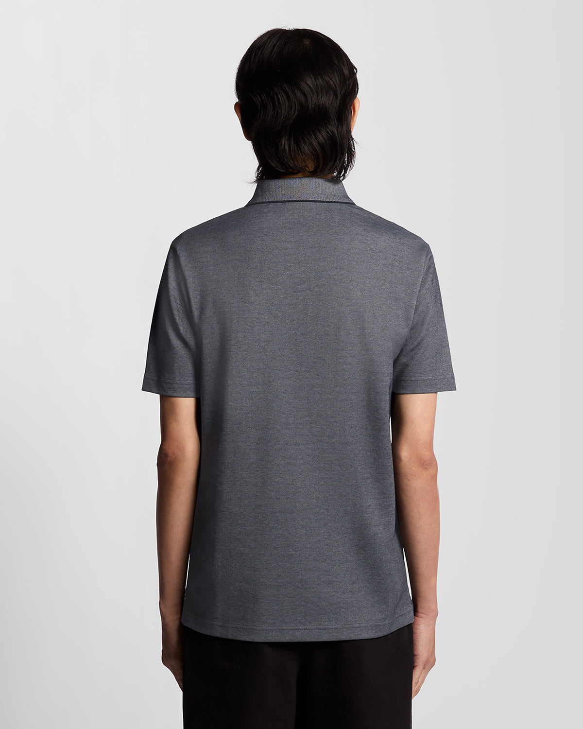Lyle & Scott Pique Interlock Polo Shirt - X973 Chambray Blue