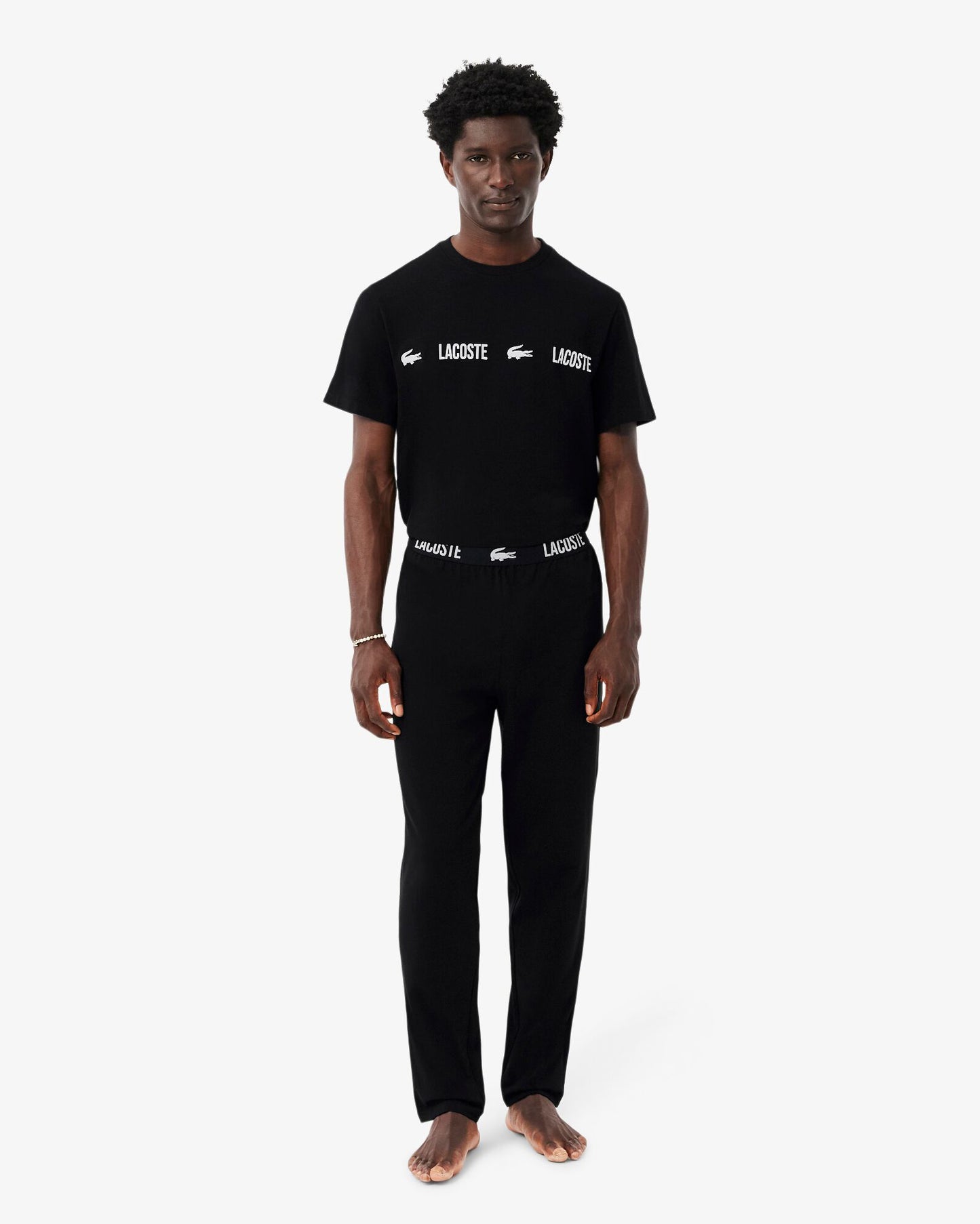 Lacoste Cotton Jersey Mens Pyjama Bottoms - Black 031