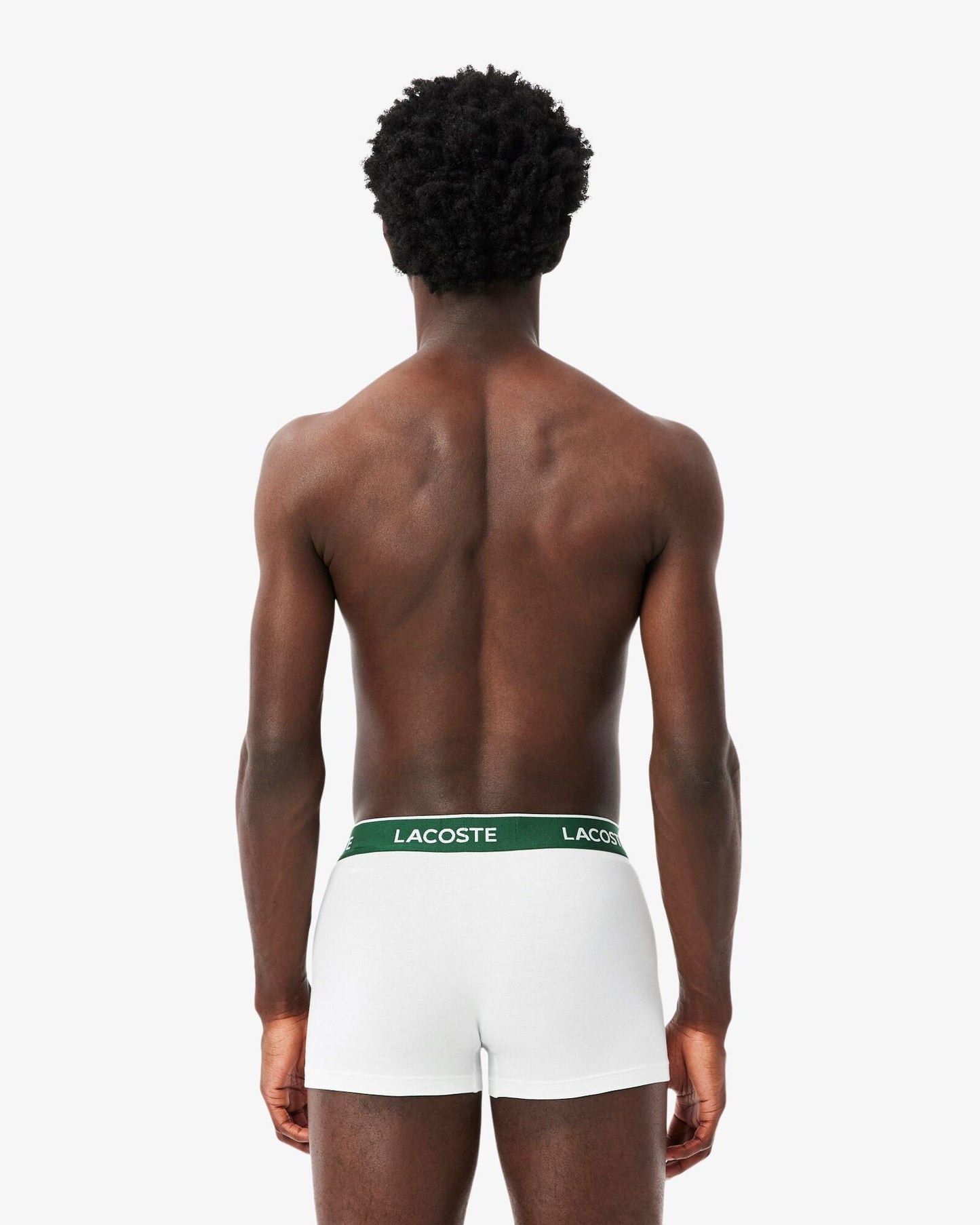 Lacoste 3-Pack of Mens Trunks - Black/White-Silver Chine NUA