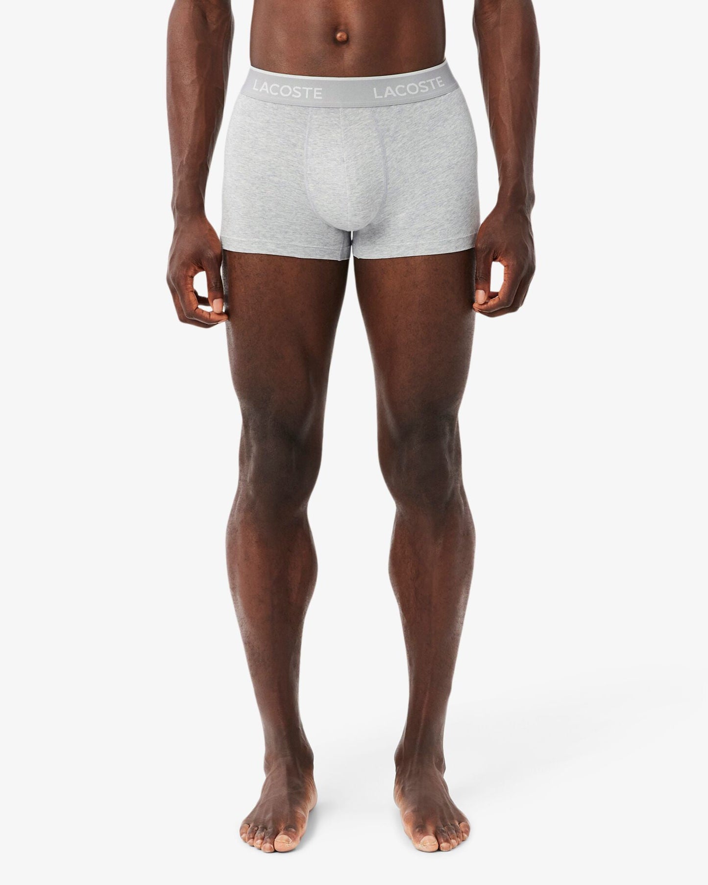 Lacoste 3-Pack of Mens Trunks - Black/White-Silver Chine NUA