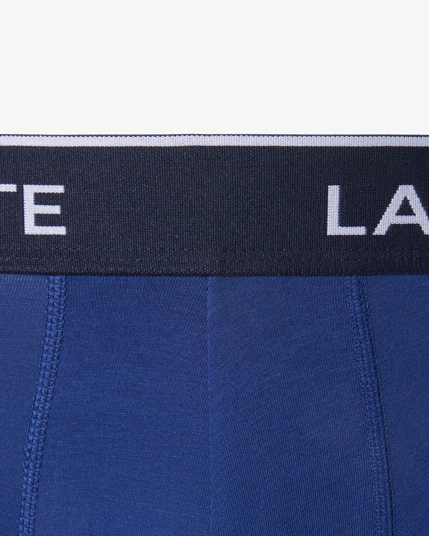 Lacoste 3-Pack of Mens Trunks - Navy Blue/Red-Methylene W64