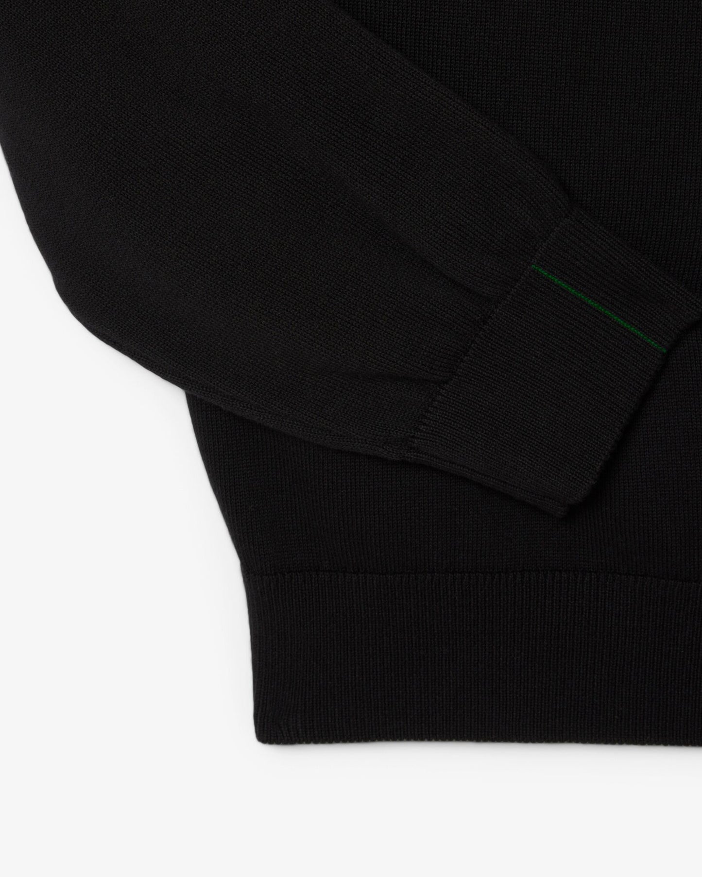 Lacoste High Neck Zipped Cotton Mens Sweater - Black 031