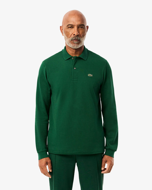 Lacoste Original L.12.12 Mens Long Sleeve Cotton Polo Shirt - Green 132