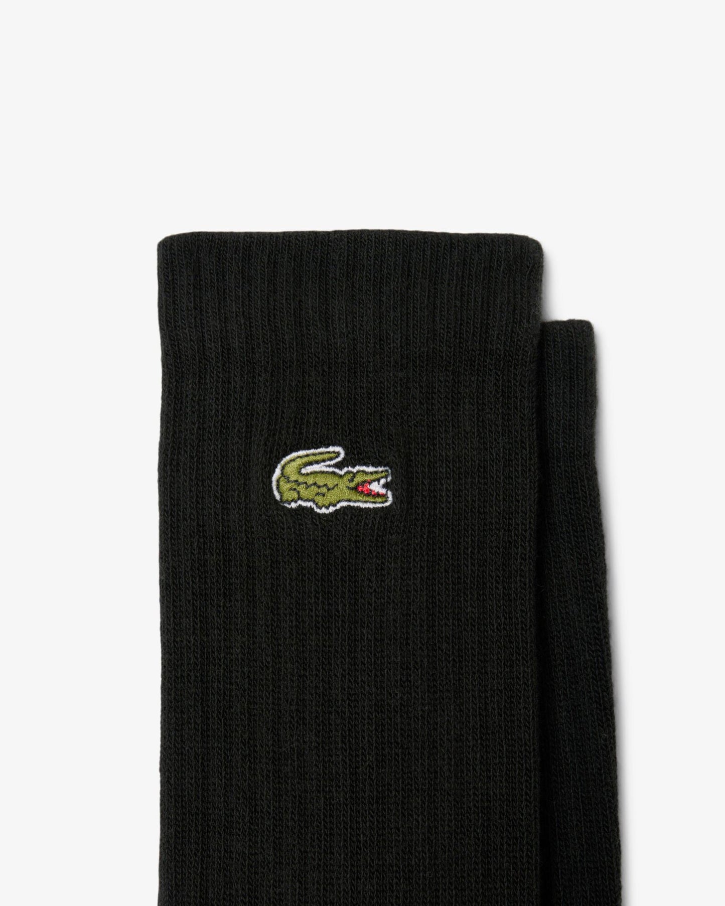 Lacoste 3 Pack Sport Mens High Cut Socks - Black/Black-Black 8VM