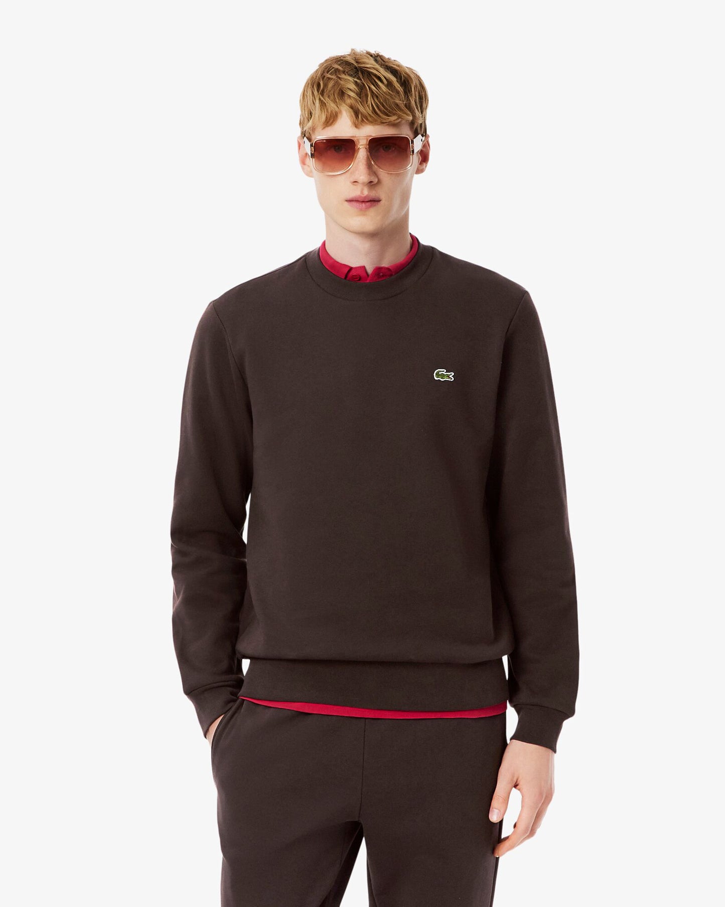Lacoste Mens Crew Neck Fleece Sweatshirt - Port 0 SKB