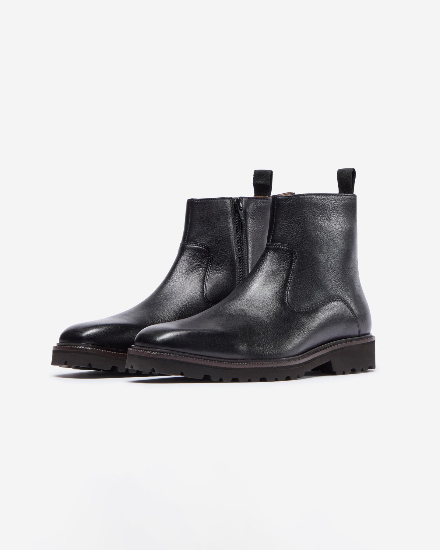 Oliver Sweeney Swanley Mens Milled Calf Leather Zip Boots - Black